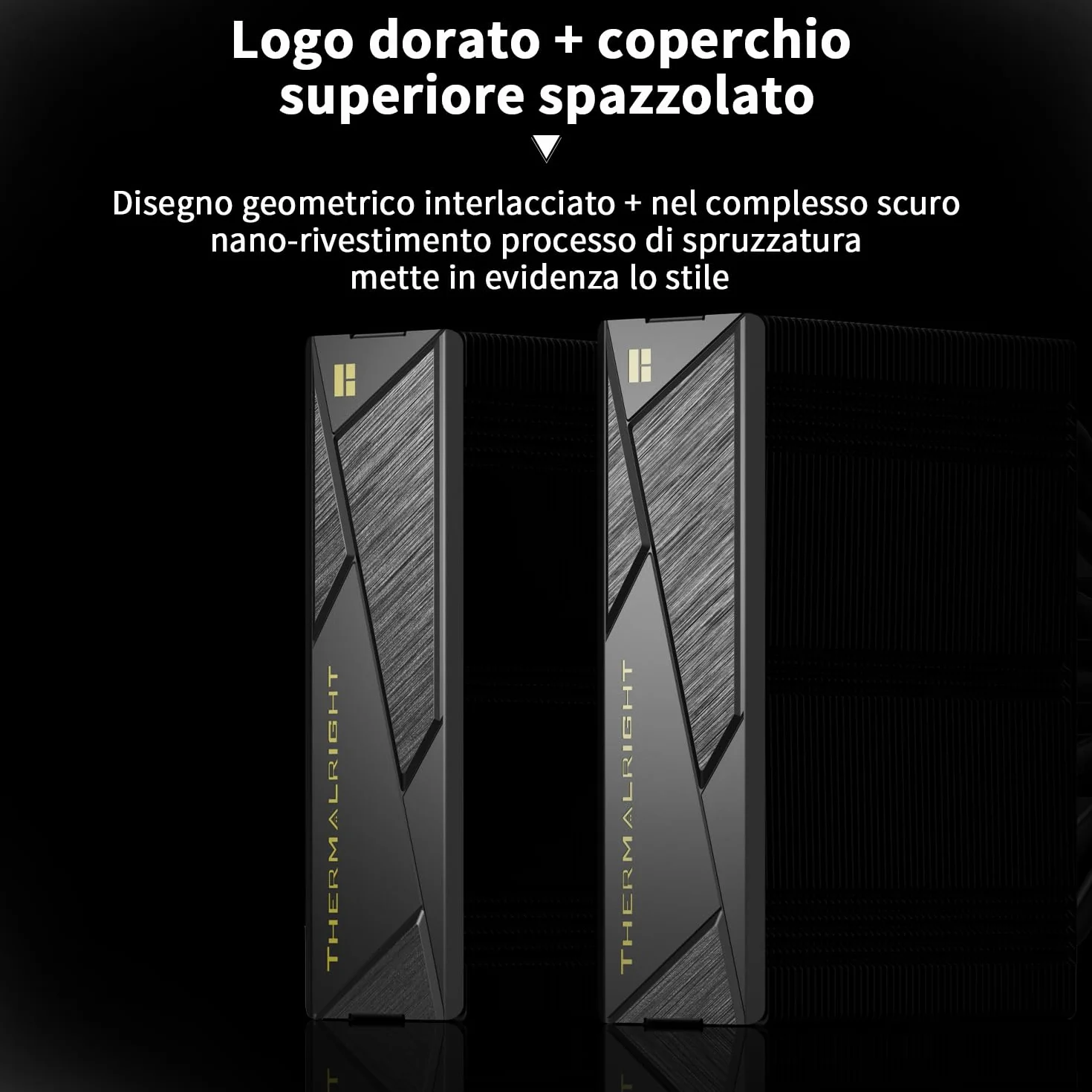 TR - Royal Pretor 130 Ultra Black Chłodnica procesora, 7 radiatorów Heatpipe, chłodzenie procesorem, czarna szczotkowana górna pokrywa, do Intel LGA115X/2011/1700/1851, platform AM4/AM5, podwójne