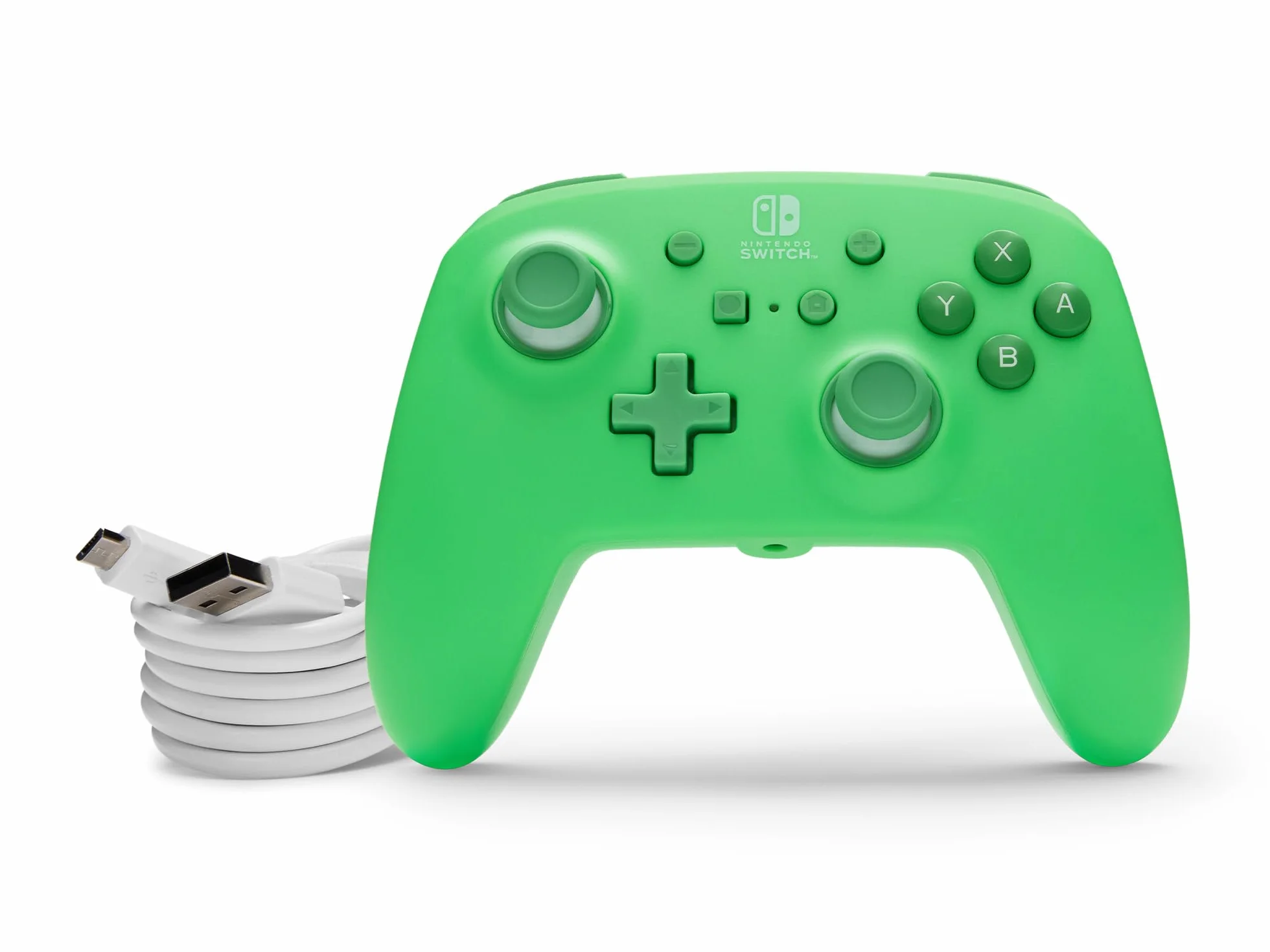 Ulepszony kontroler przewodowy PowerA do konsoli Nintendo Switch - Morski, gamepad, kontroler do gier, kontroler przewodowy, oficjalnie licencjonowany
