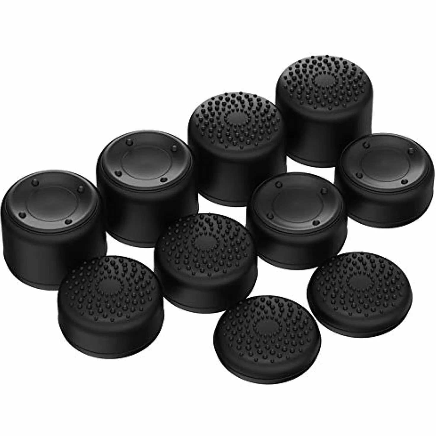 PlayVital Silikonowa Nakładki na Gałki do ps5 do ps4 Controller, Thumb Grip Caps do Xbox One/Series X S Osłona Joysticka do Switch Pro Pokrowiec na Joystick do Xbox One-Czarny