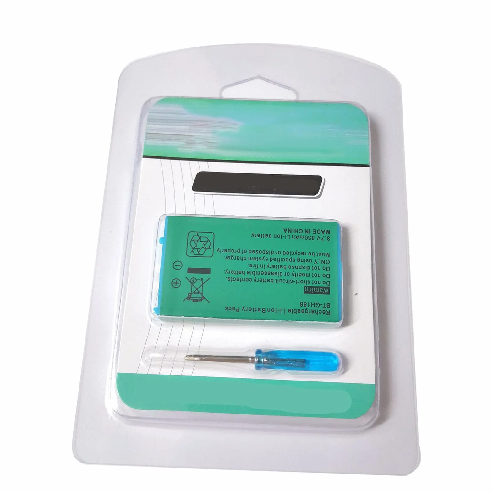 Wymiana akumulatora litowo-jonowego 3,7 V 850 mAh z wkrętakiem do GBA SP Game Boy Advance SP