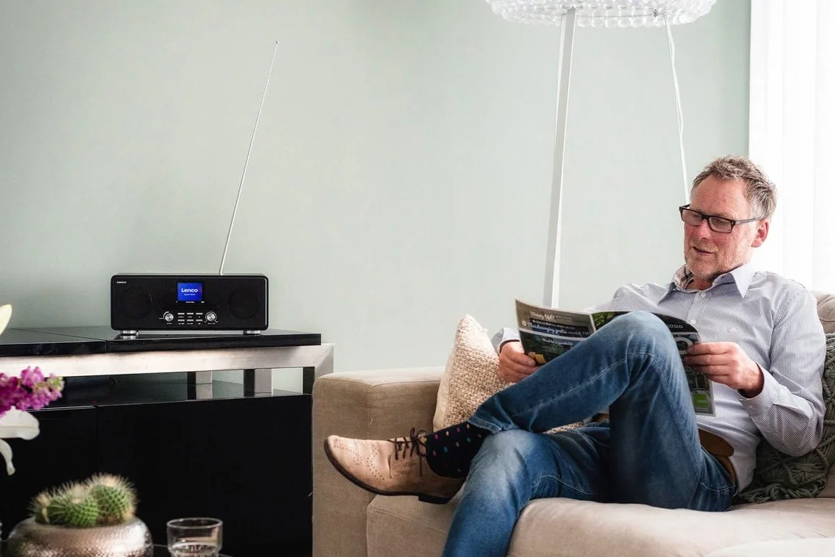 Lenco A004141 Radio Internetowe Bluetooth i WiFi, Czarny, 1 Sztuka