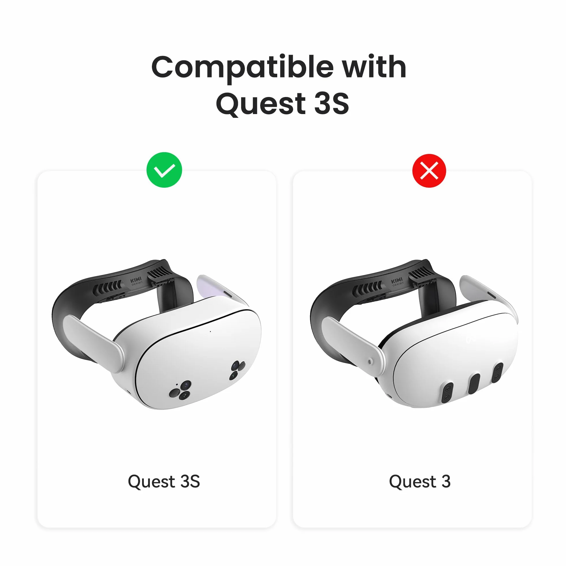 KIWI design Interfejs twarzy V4, 2 podkładki na twarz kompatybilne z Quest 3S, nie są kompatybilne z Meta Quest 3