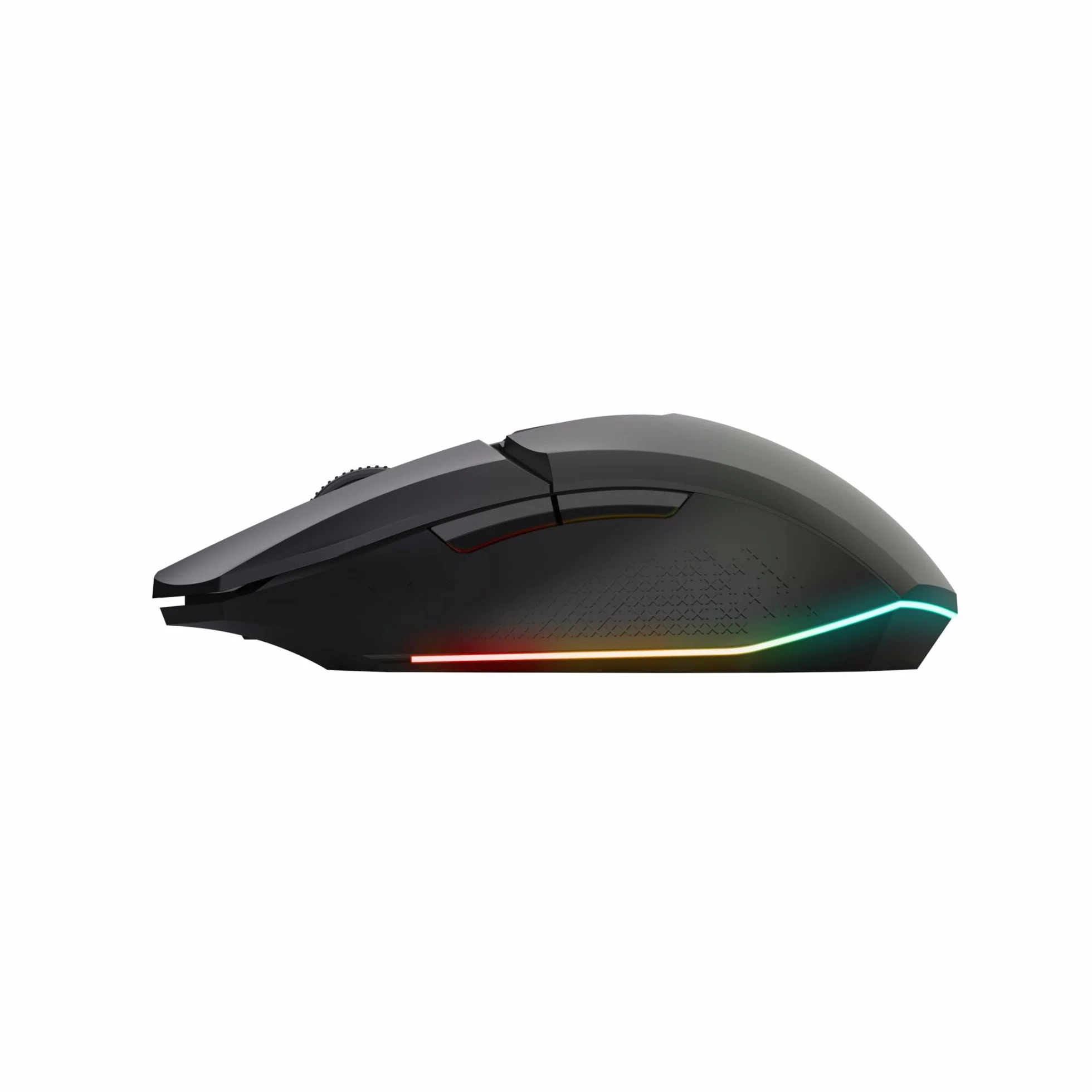 GXTrust 1108 Vylax Bezprzewodowa Mysz Gamingowa, Akumulator 80 Godzin, 800-4800 DPI, Podświetlenie LED, 6 Przycisków, Odbiornik USB, Myszka do gier PC Komputer Laptop Windows, Czarna