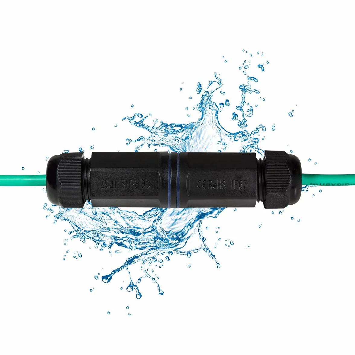 LogiLink NP0080 zewnętrzne złącze kabla krosowego, 2 x gniazdo RJ45, wodoszczelność IP67