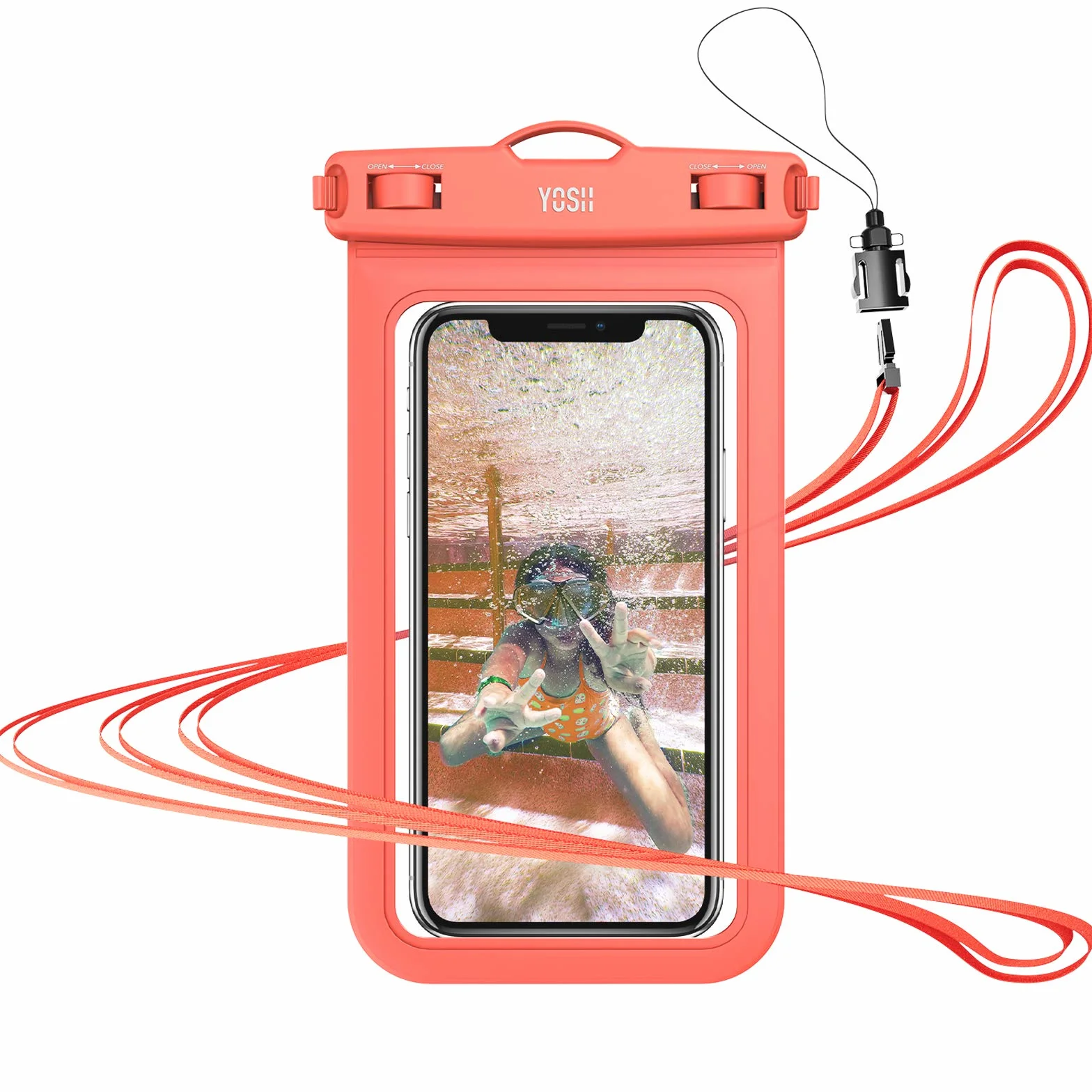 YOSH wodoodporne etui na smartfona IPX8, wodoodporne etui na telefon, wodoodporne etui na smartfona do iPhone 13 12 11 XS XR Samsung S21 S10 itp. do 6,8"