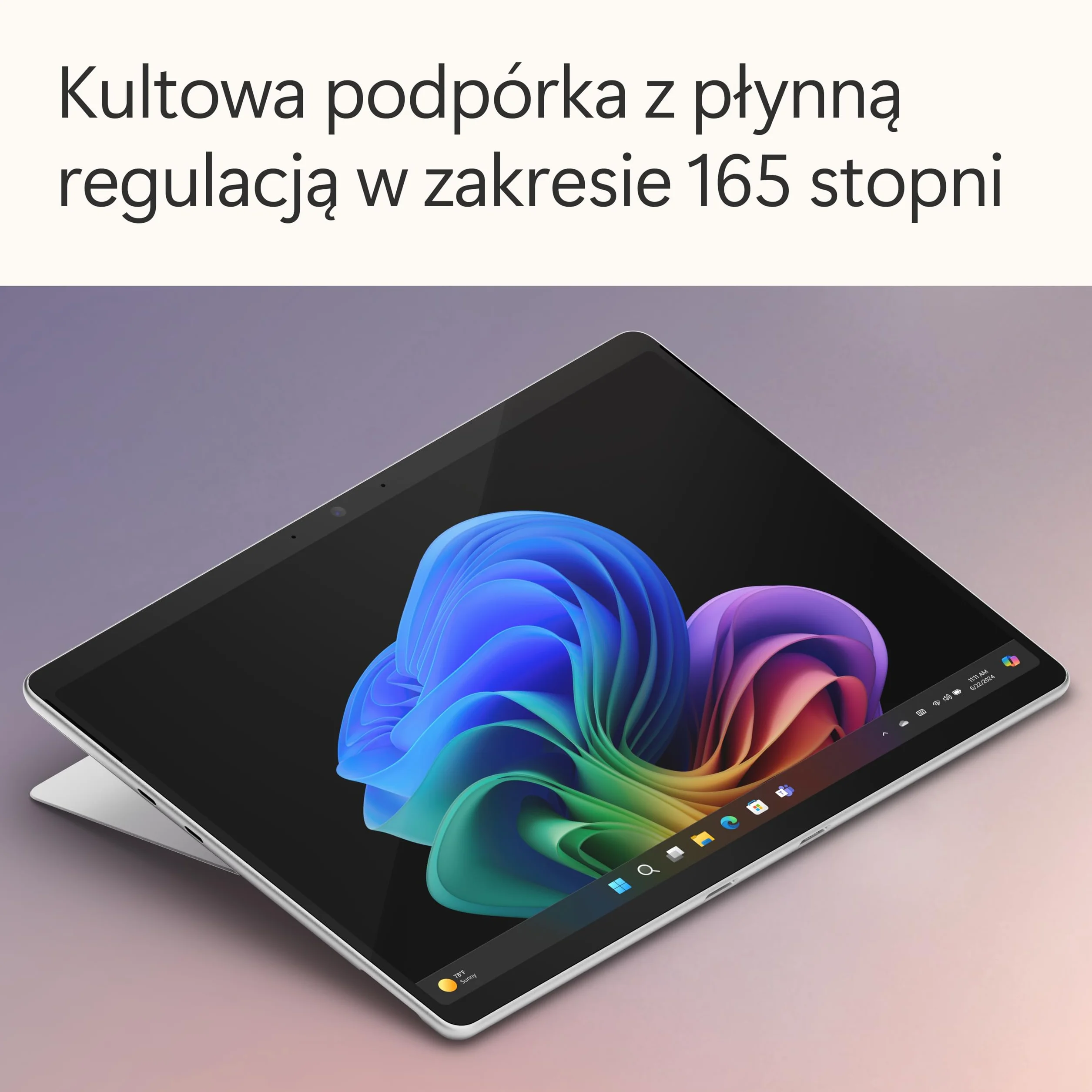 Microsoft Surface Pro (bez zasilacza) | Copilot+ PC | 13-calowy ekran dotykowy OLED | Snapdragon® X Elite (12 rdzeni) | 16 GB RAM | 512 GB SSD | najnowszy model, 11. edycja | platyna