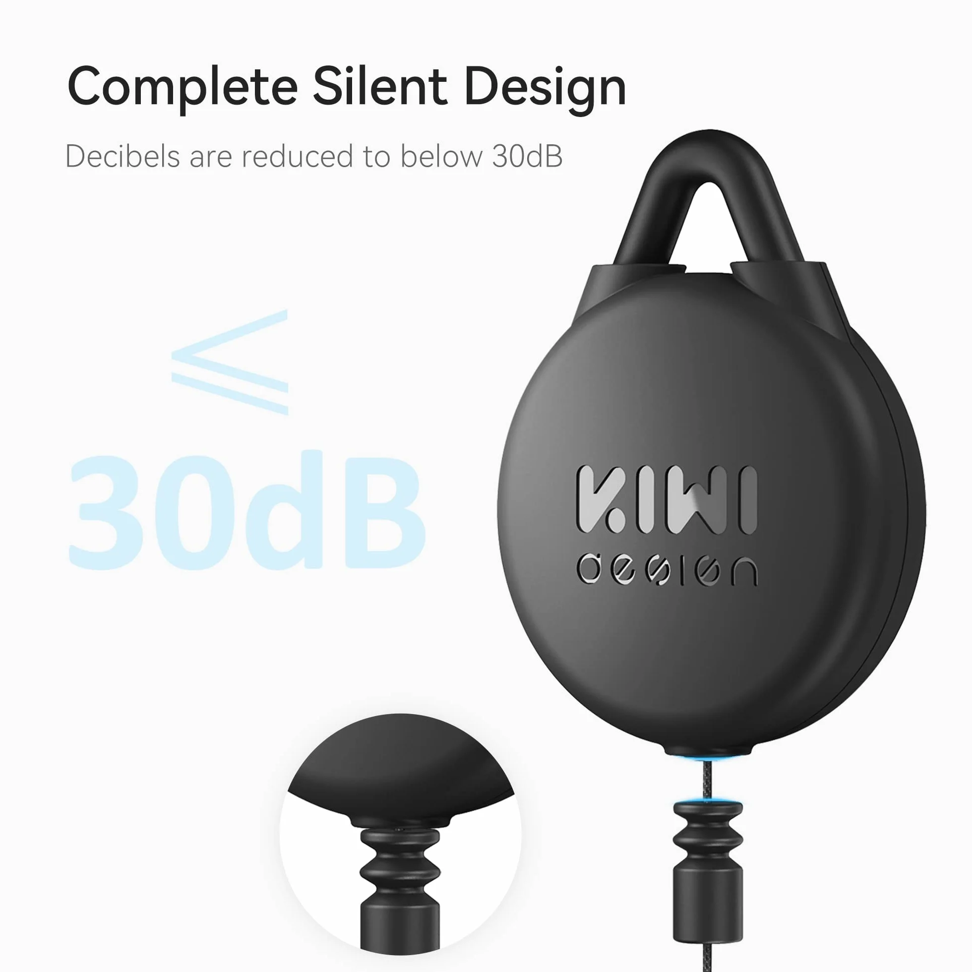 KIWI design Zarządzanie kablami VR kompatybilne z kablem łączącym Quest 2, systemem VR Pulley dla Quest/Rift S/Valve Index/HTC Vive/Vive Pro/HP Reverb G2/PSVR Akcesoria VR (czarny, 6 szt.)