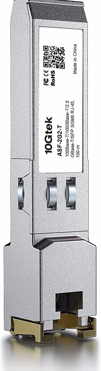 100/1000M/2.5GbE SFP SGMII RJ-45 Auto-Negotiation SFP Transceiver, Compatible with Ubiquiti UniFi, Fortinet, Netgear, TP-Link and Other Open Switches