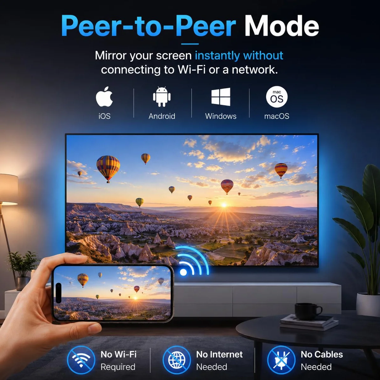 EZCast Ultra U2 4K/60Hz bezprzewodowy adapter wyświetlacza Wi-Fi 6 HDR do systemów Windows, MacOS, Android i iOS, obsługuje DLNA, Airplay, Miracast i Peer-to-Peer, lustro ekranu i rozszerzenie do