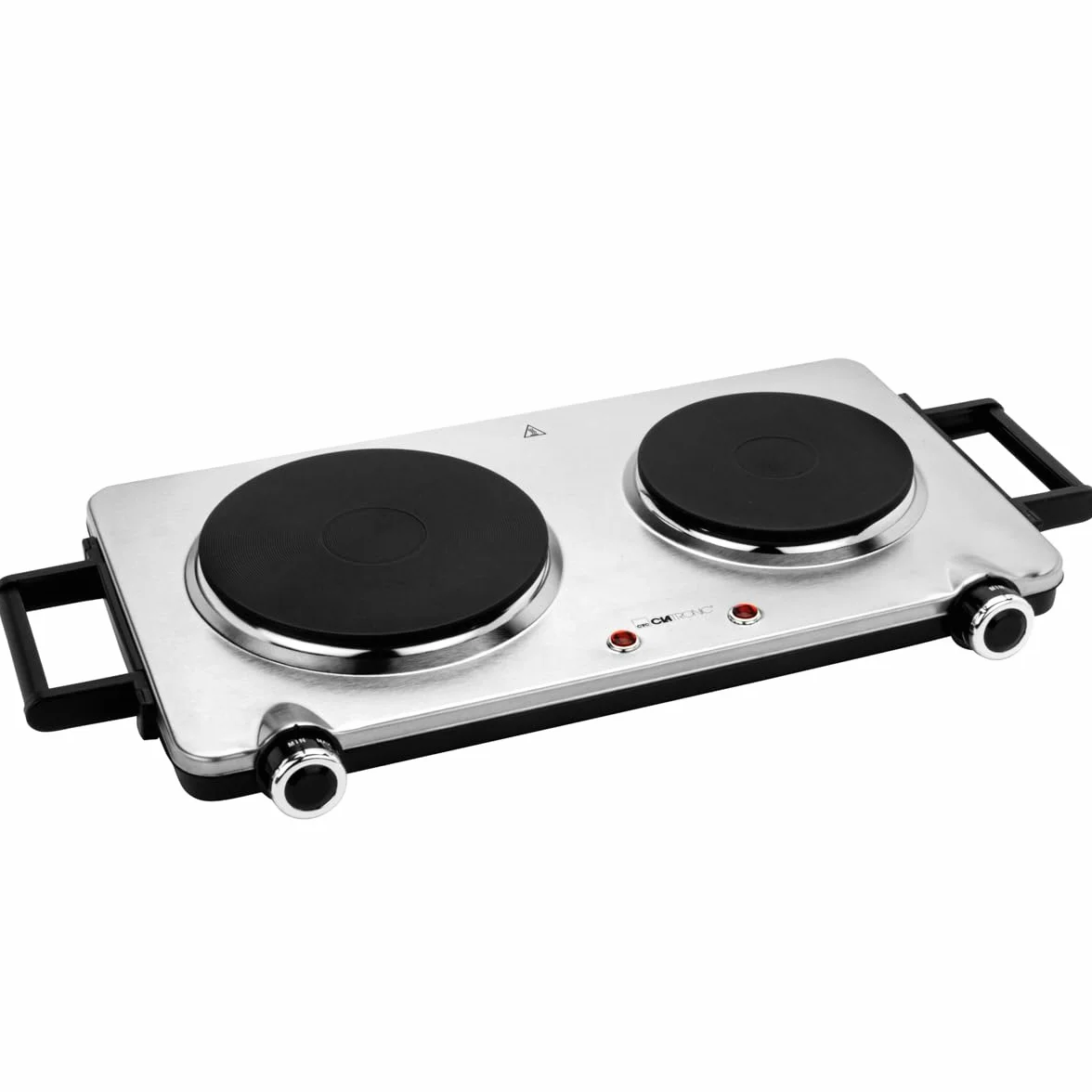 Clatronic DKP 3668 E podwójna płyta grzewcza, stal nierdzewna, 2500 W
