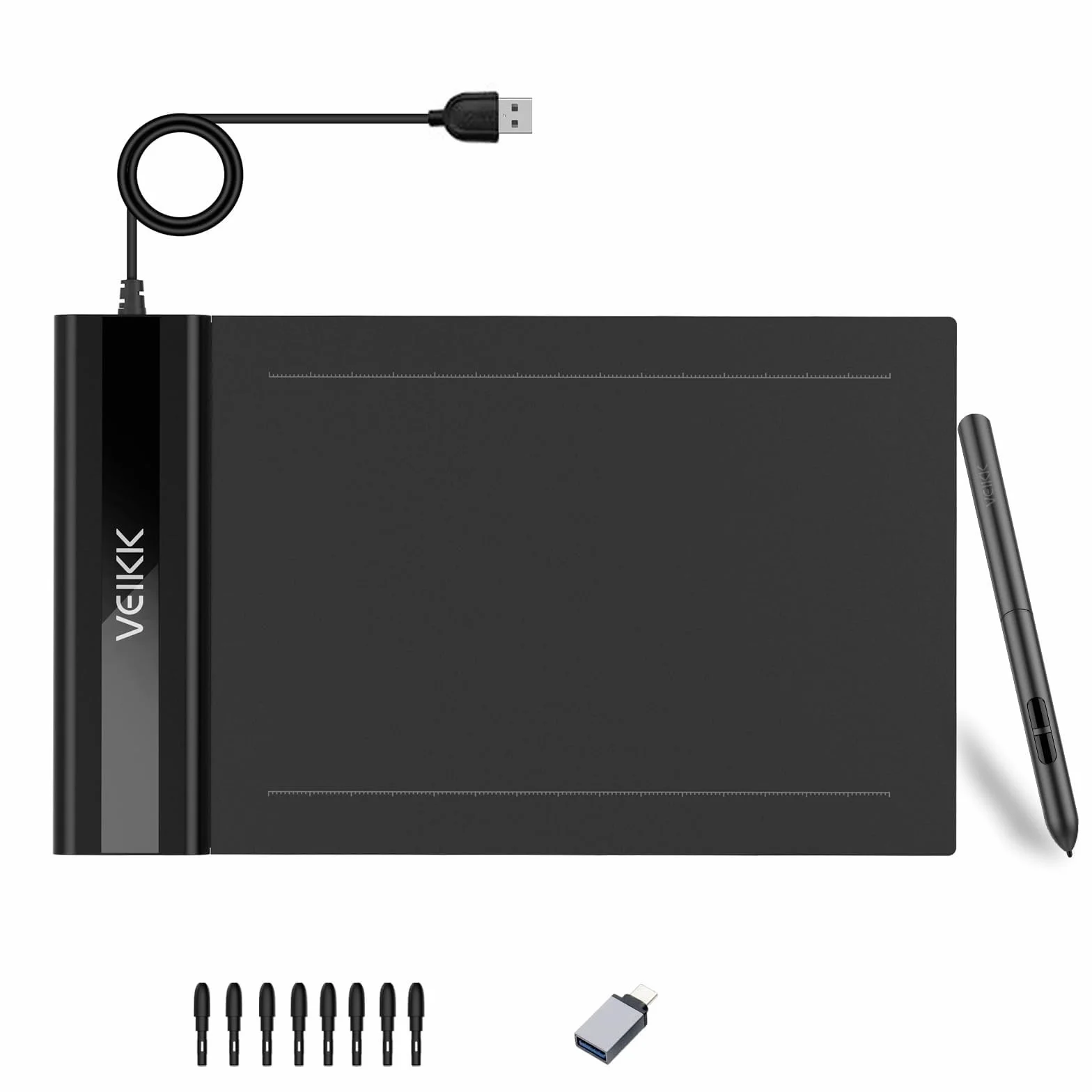 OSU tablet VEIKK S640 ultracienki 15 x 10 cm tablet do rysowania grafiki z piórem bez baterii 8192 poziomów nacisku