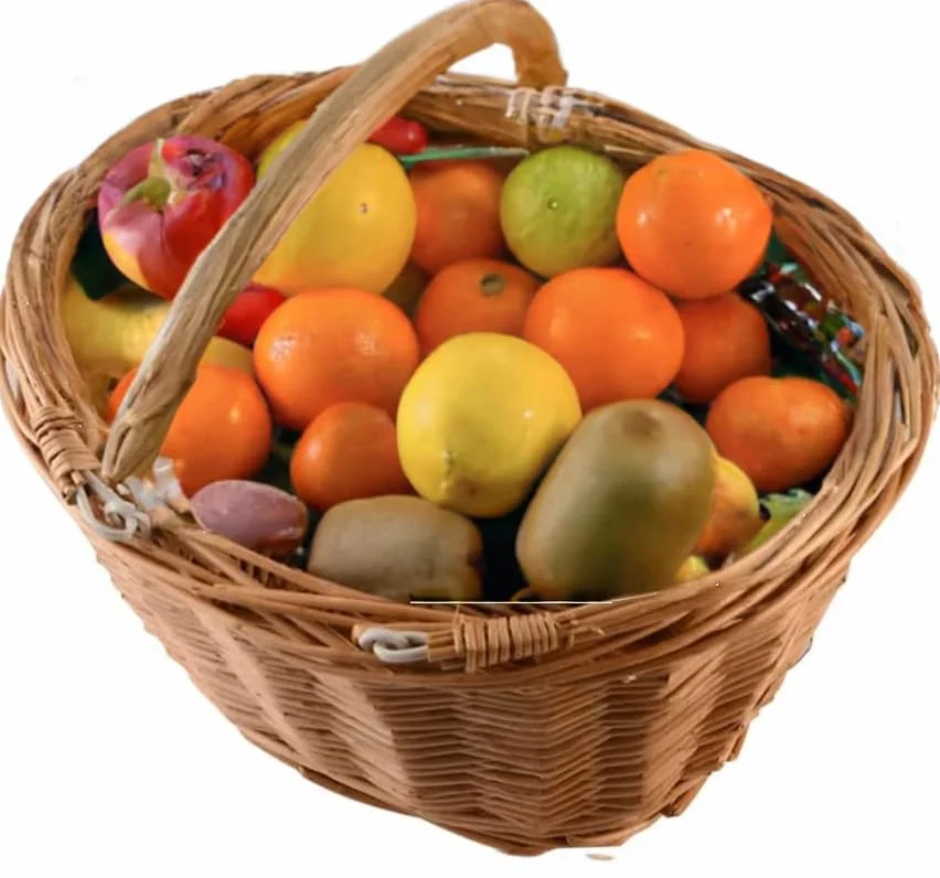 Kosz na prezent, wiklinowy, owalny, ukośny kosz na zakupy, z uchwytem, jasny naturalny brąz, ręcznie pleciony, uniwersalny i wytrzymały, duży koszyk wielkanocny pleciony