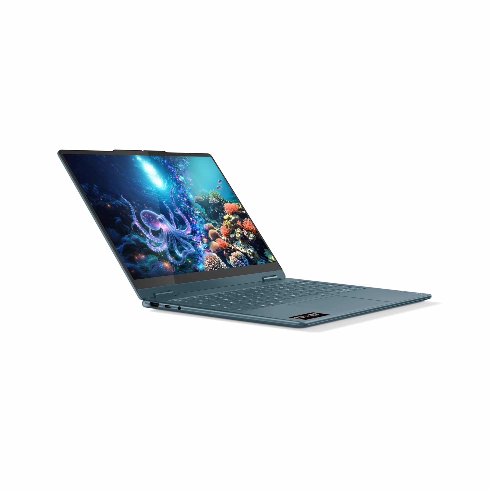 Lenovo Yoga 7 laptop 2 w 1, Copilot+, 14" WUXGA OLED, AMD Ryzen AI 7, 16 GB RAM, 512 GB SSD, AMD Radeon 860M, Win11, QWERTZ, Tidal Teal, 3 miesiące Premium Care, w zestawie etui dostępne wyłącznie w