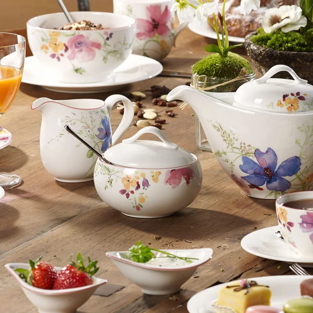 Villeroy und Boch Mariefleur Gris Basic cukiernica cukiernicza, porcelana premium, biały/kolorowy