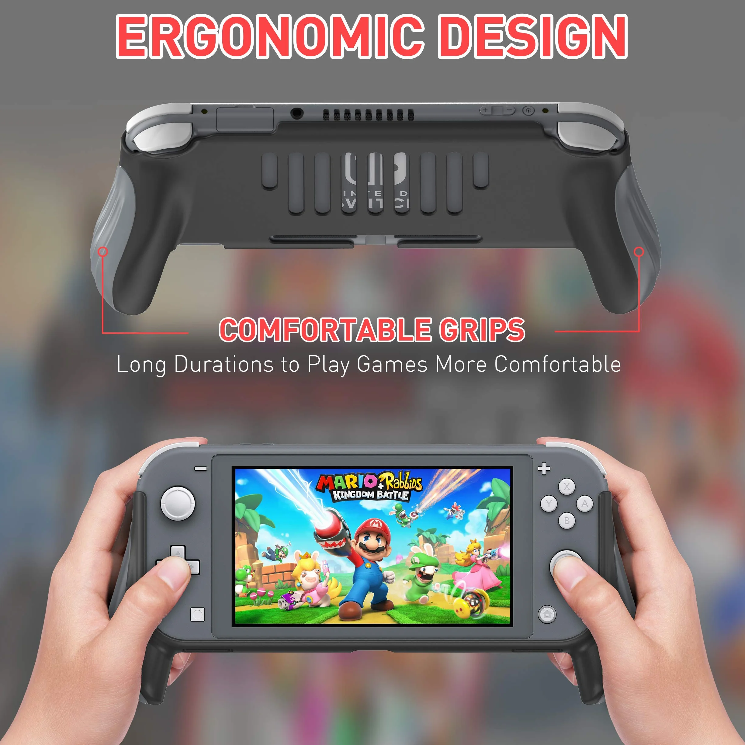 Etui ochronne kompatybilne z Nintendo Switch Lite, ergonomiczne przenośne akcesorium do konsoli 2019