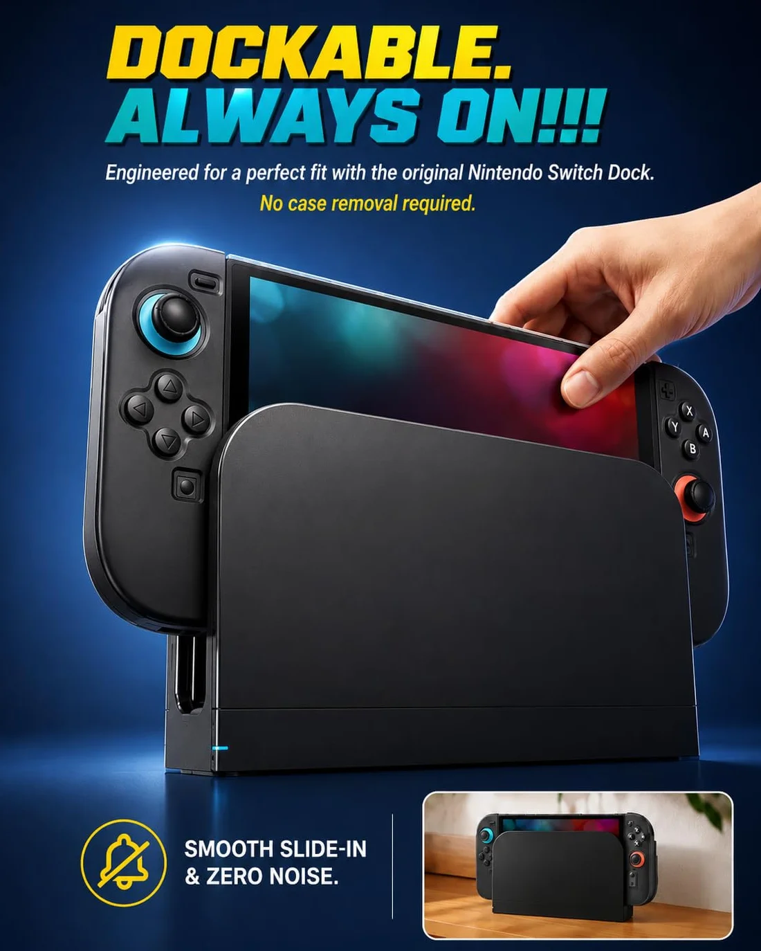 iVoler 5-w-1 Magnetyczne etui na Nintendo Switch 2 (2025), w pełni DOCKABLE, Split-Design, Full Protection Ergonomiczna Odporna na zarysowania TPU i folia ze szkła hartowanego