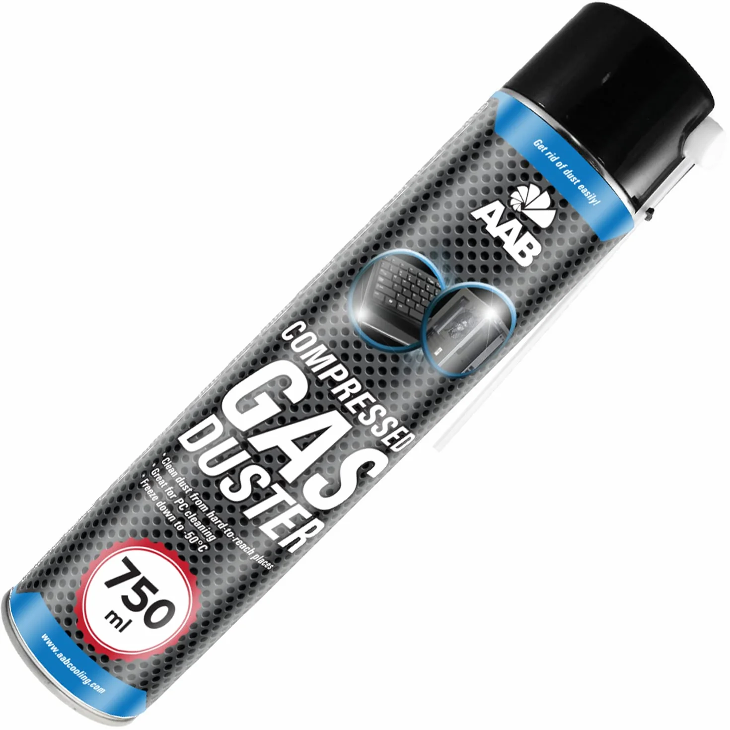 AABCOOLING Compressed Gas Duster 3 x 750ml - Sprężony Gaz, Sprężone Powietrze do Wyposażenia Komputerowego, Puszka, Spray do Czyszczenia Komputera, Klawiatury, Laptopa, Sprzętu Biurowego, PC