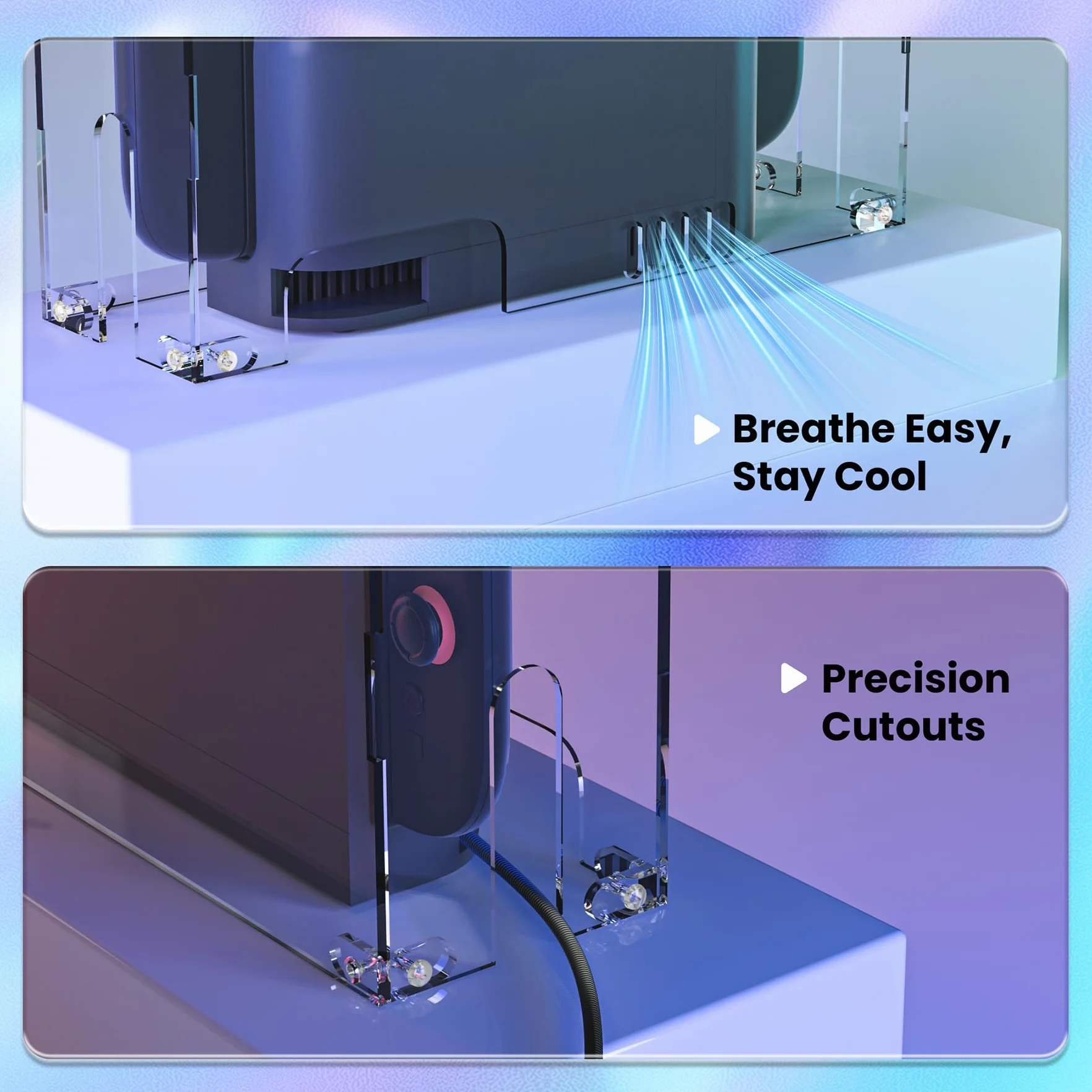 PlayVital Osłona Przeciwkurzowa do Switch 2 Konsoli,Etui Ochronne do Switch 2 Stację Dokującą,Akrylowa Obudowa Wystawowa Wodoodporna i Odporna na Zarysowania–Przeźroczysty