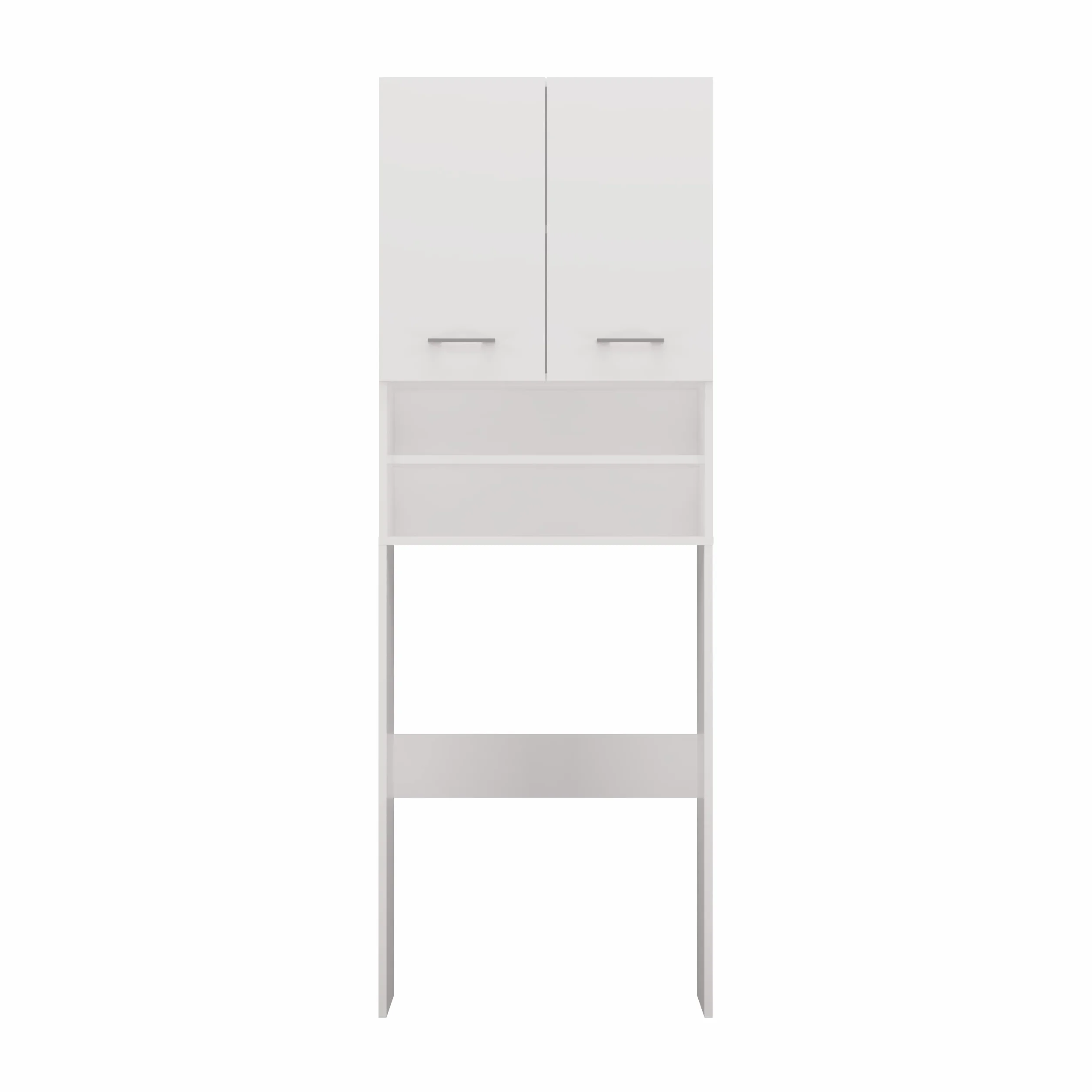 CDF Szafka Łazienkowa Słupek na Pralkę i Detergenty Biały