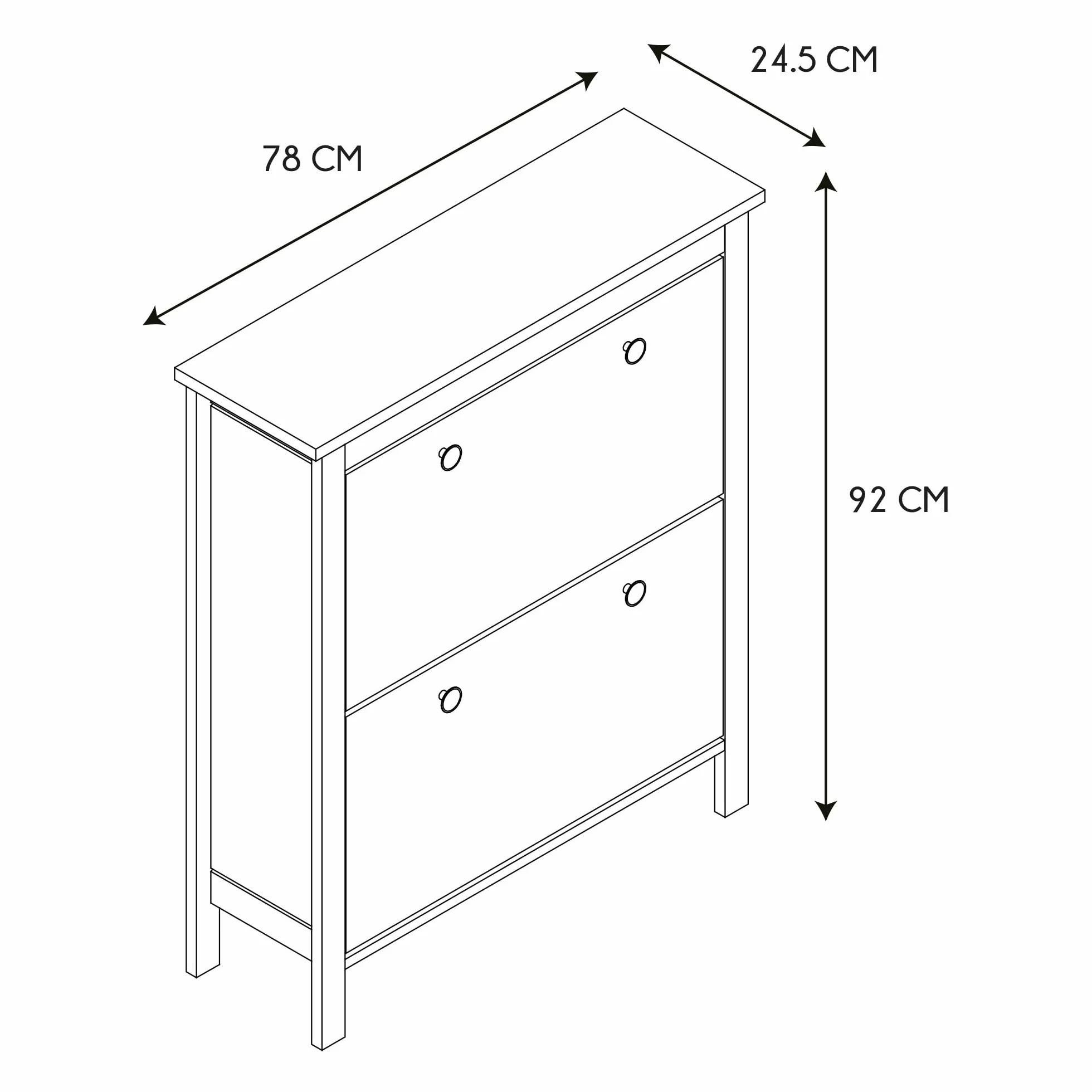 MUEBLE ZAPATERO 2 PUERTAS
