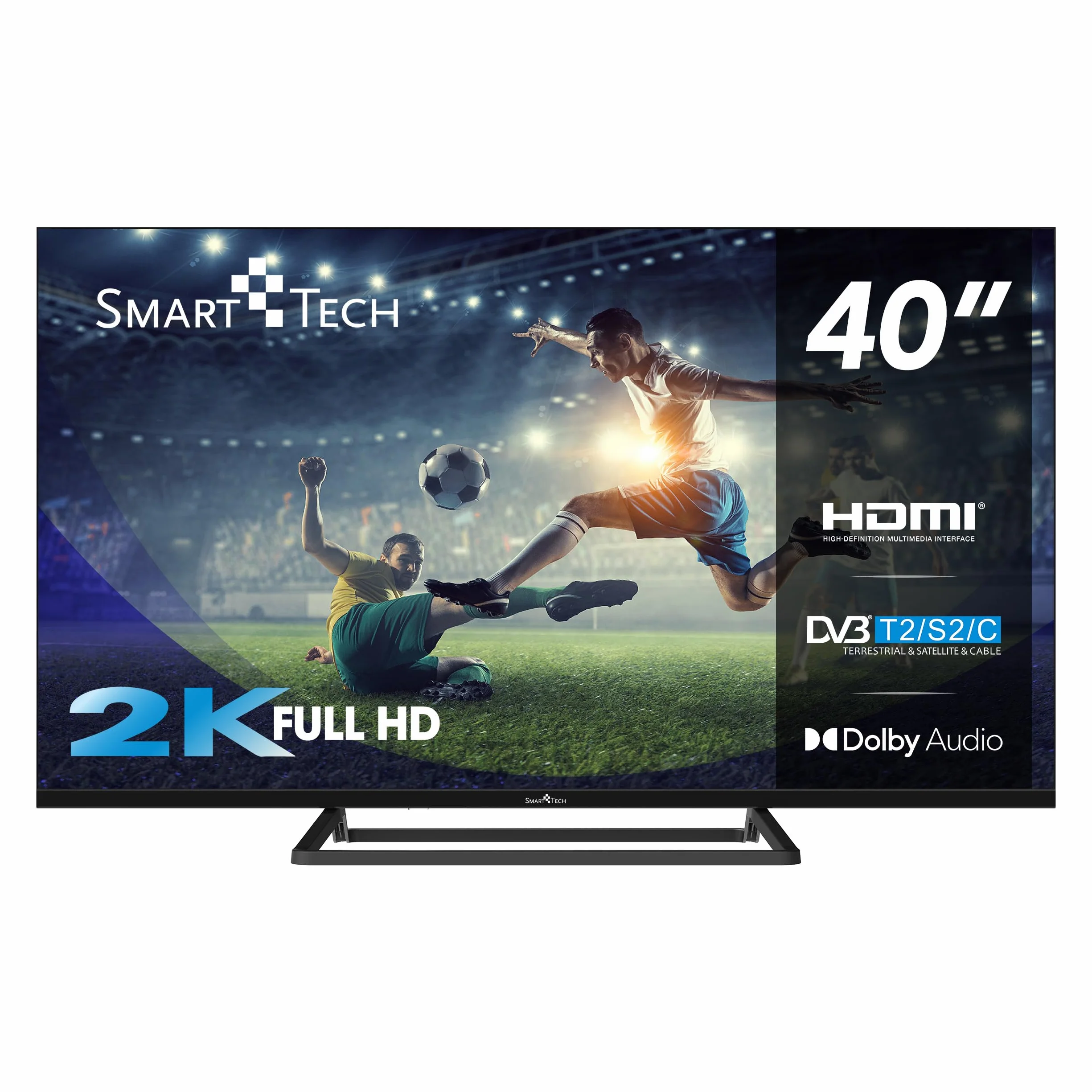 Smart Tech 40FN01V3 Full HD LED TV 40 cali (101 cm) potrójny tuner Dolby Audio H.265 3xHDMI, 2xUSB