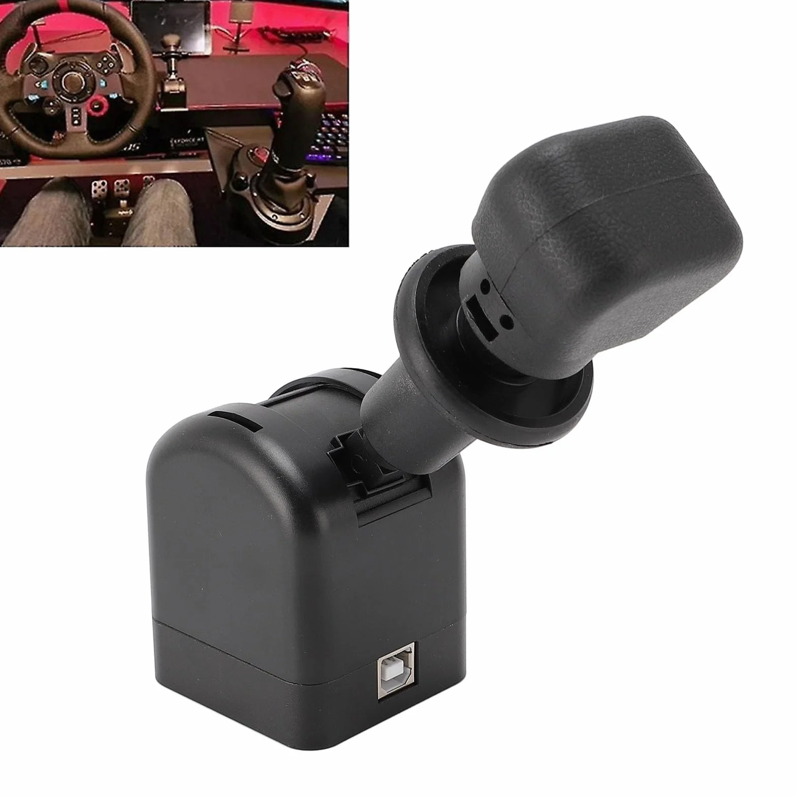 Hamulec Ręczny USB do Komputera, Aktualizacja do Gier Wyścigowych SIM Symulowany Hamulec Ręczny do G27 G29 G920 T300, Zawiera Zacisk, Kompatybilny z Euro Truck Simulator 2 i