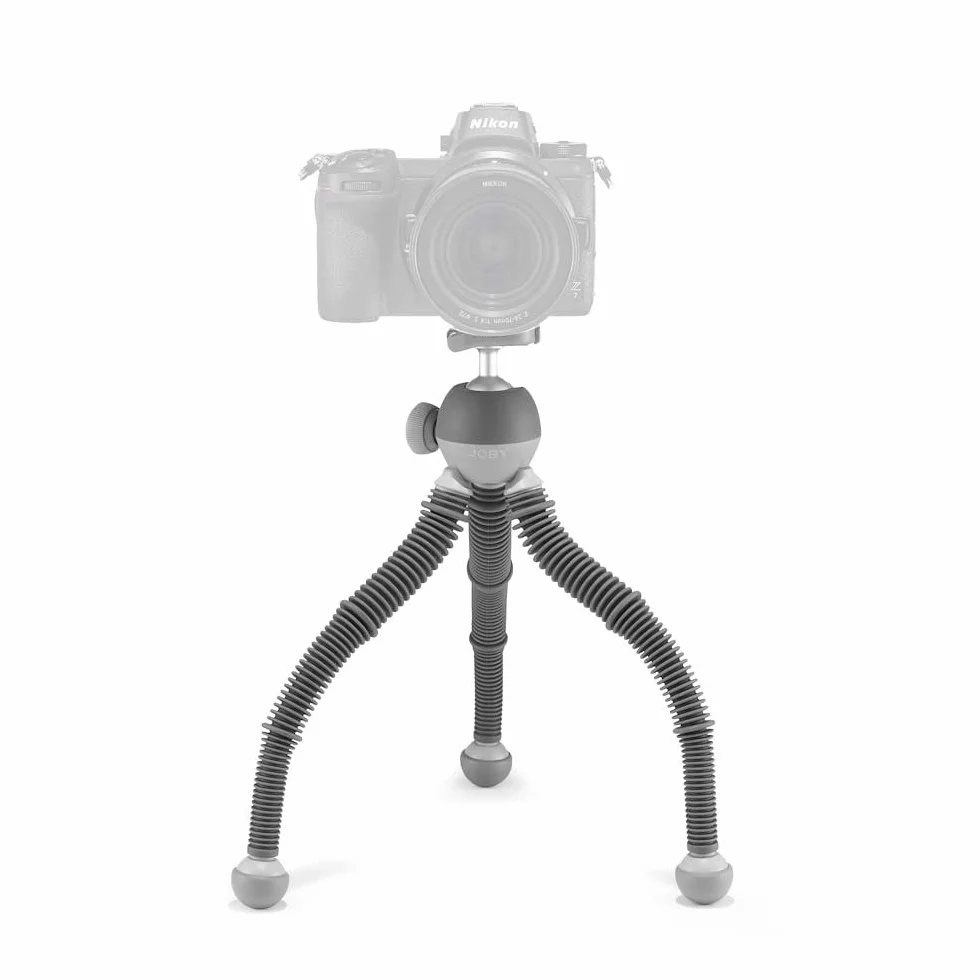 JOBY PodZilla Duży elastyczny statyw z głowicą kulową w zestawie, statyw do telefonu od twórców GorillaPod, kompatybilny z iPhone'ami, smartfonami, kompaktowymi aparatami bezlusterkowymi, szary,