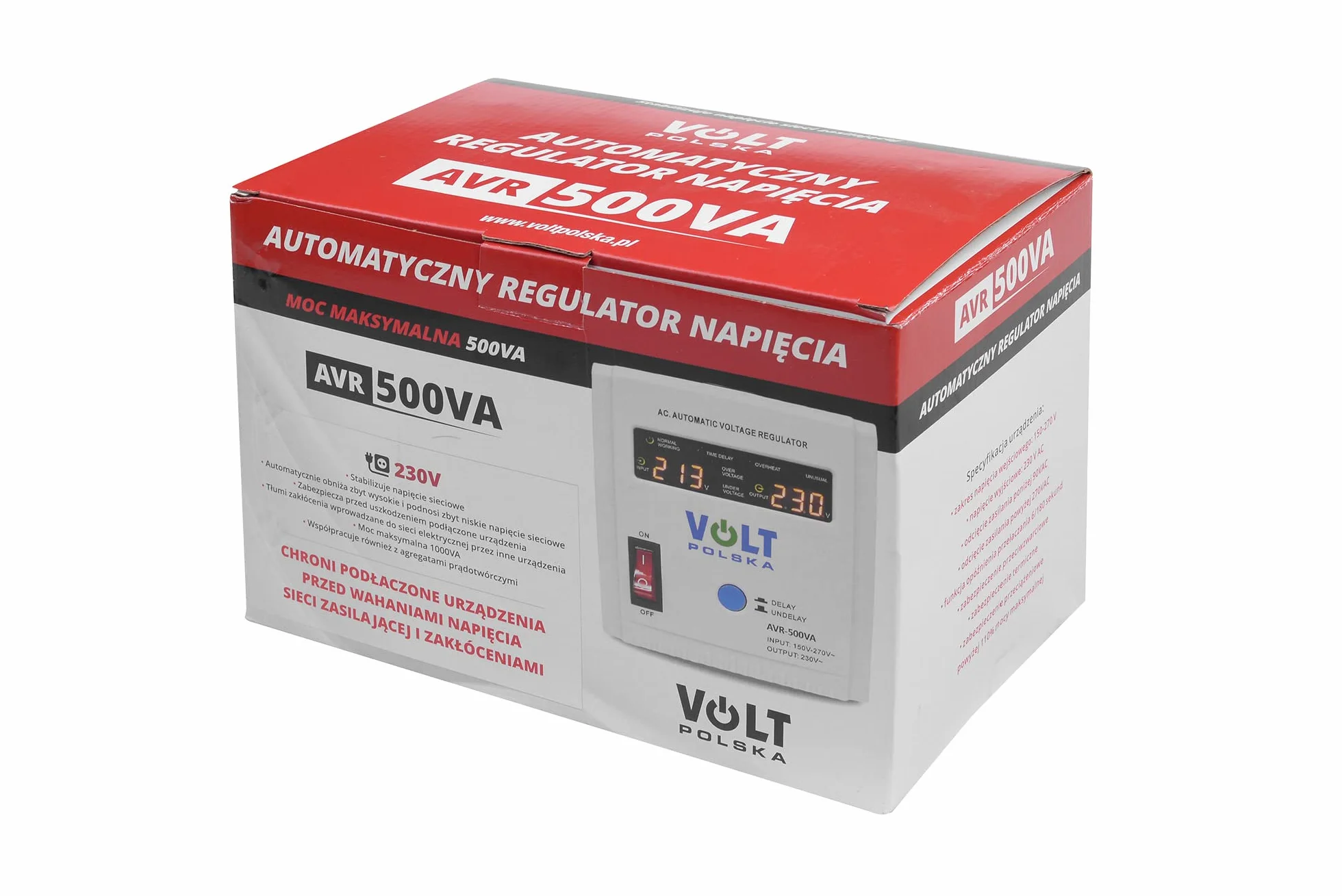 Stabilizator napięcia AVR 500VA 8-11%