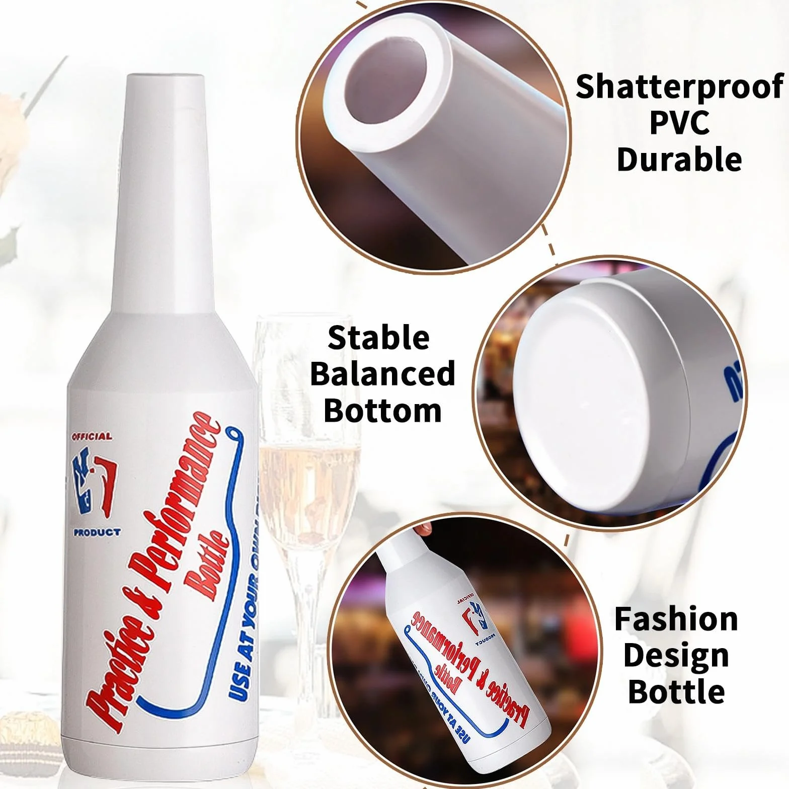 Flair Butelki do ćwiczeń shakery koktajlowe zestaw 3 sztuk 750 ml plastikowe