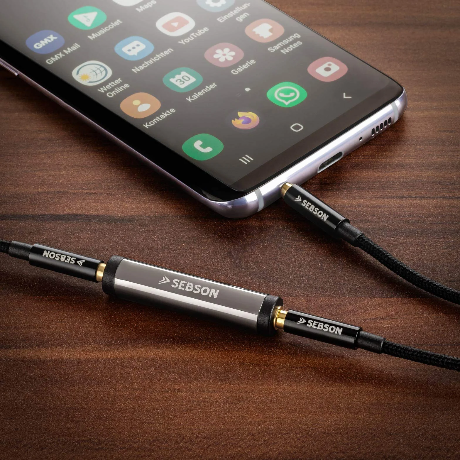 SEBSON Adapter jack stereo 3,5 mm, żeński/żeński, gniazdo wtykowe, złącze/adapter AUX do kabla audio
