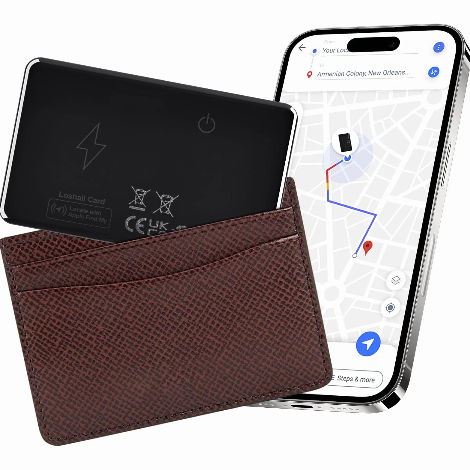 Ainiv Karta Thin Wallet Tracker, akumulatorowy lokalizator portfela, wodoodporny, współpracuje z Apple Find My (tylko iOS), sorter przedmiotów do etykiet bagażowych, telefonów, paszportów