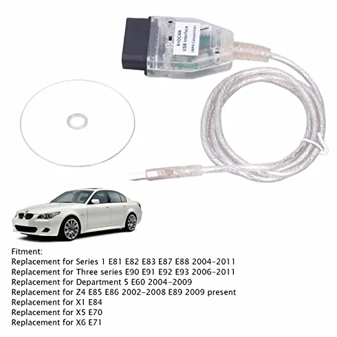 Ulepszony Kabel Narzędzi Diagnostyki Samochodu z Przełącznikiem dla E81 E82 E83 E87 E88 2004-2011 - K+DCAN OBD2 Kabel Interfejsu USB dla Serii 1 i 3 E90 E92 E93 E93