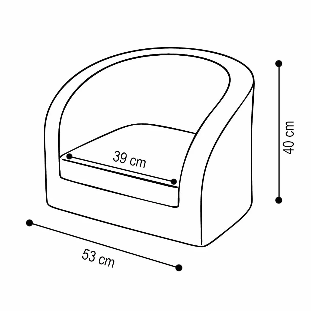 MISIOO Fotel dziecięcy od 1 roku – fotel klasy premium, stabilny i miękki, ergonomicznie wyściełany, 40 x 53 x 36 cm, fotel dziecięcy od 1 roku