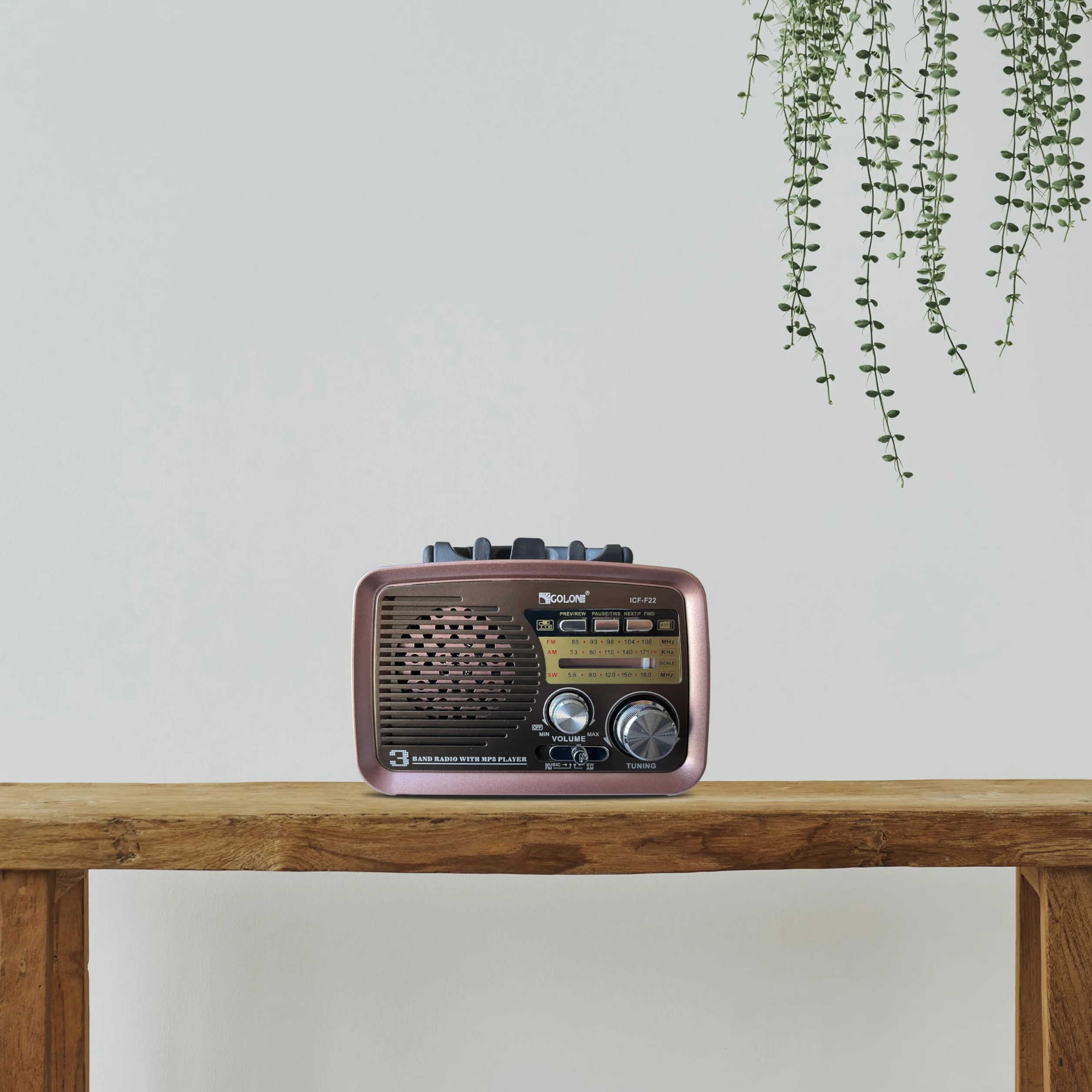 Retoo Radio Bluetooth FM retro nostalgiczne radio walizkowe o wyglądzie drewna, w stylu vintage, kompaktowe urządzenie obsługuje karty SD USB, proste radio kuchenne do biura, domu, seniorów