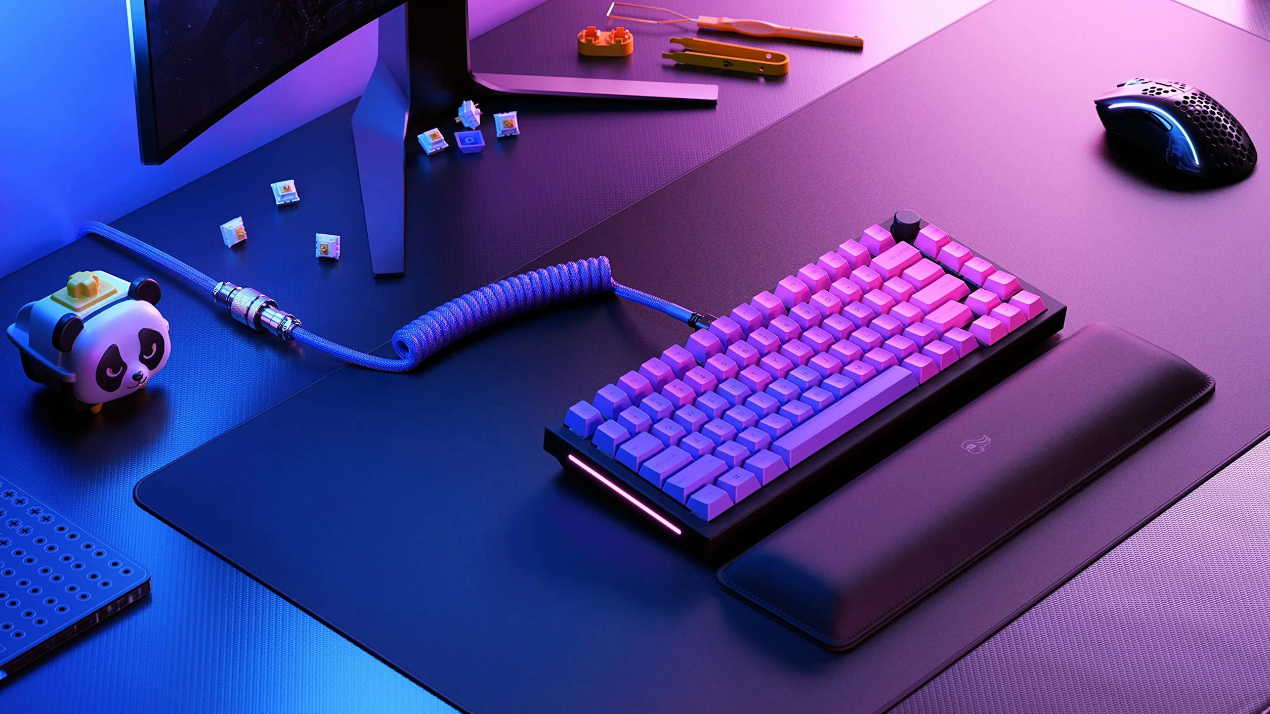 Glorious Gaming 115 klawiszy GPBT – Cherry, bardzo wytrzymały PBT, estetyka, doskonała dźwięk, oryginalny krój pisma, układ US - Arctic White