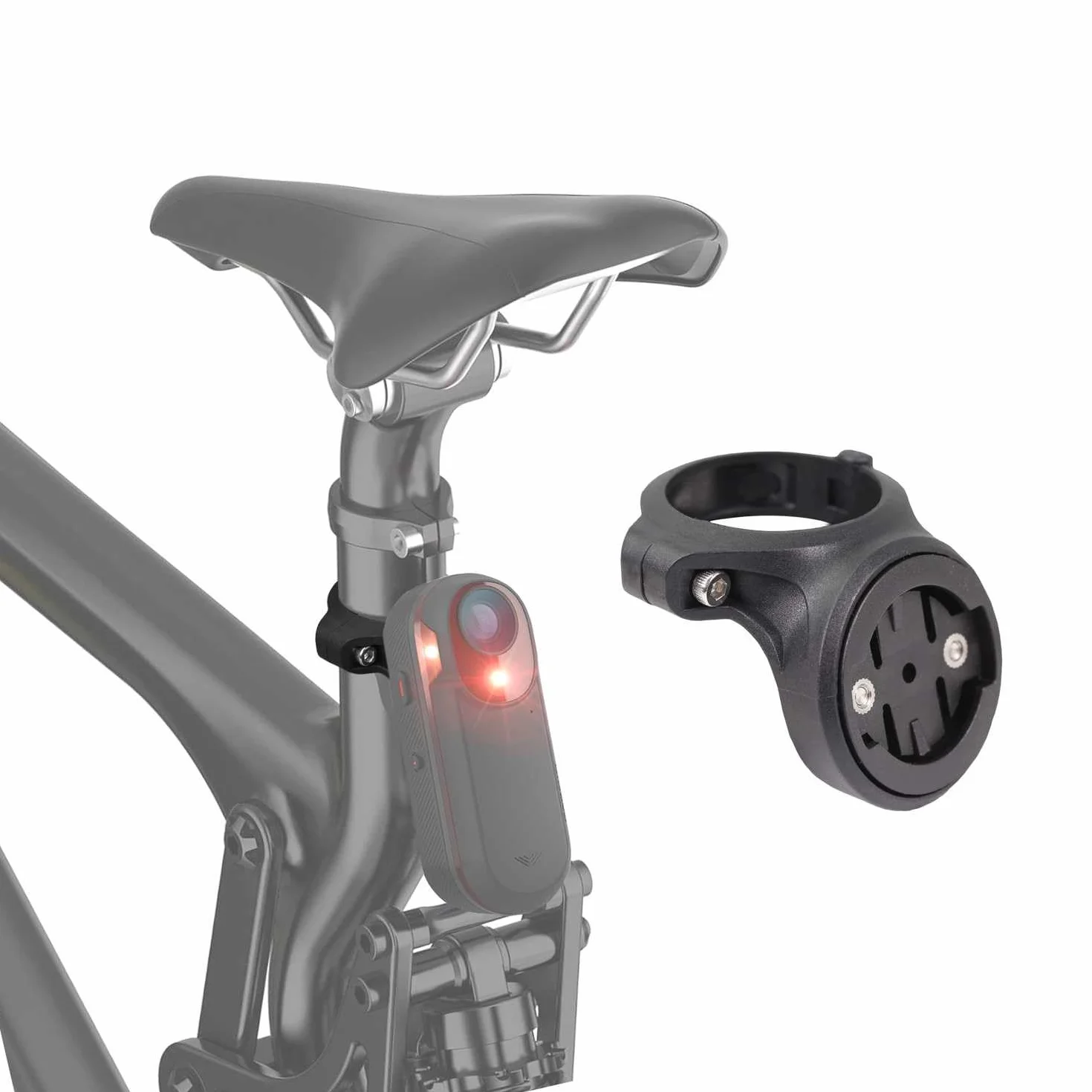OcioDual Uchwyt krawędziowy kompatybilny z urządzeniami Garmin, Varia RTL510 RTL515 RVR315, kompatybilny z akcesoriami GoPro, standardowy słupek barowy od 25,4 mm do 31,8 mm