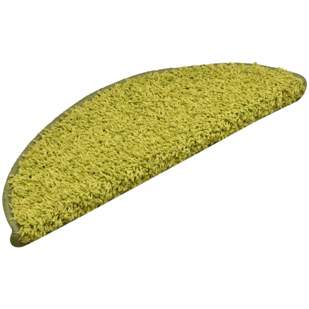 vidaXL Nakładki na schody, 15 szt., zielone, 56x17x3 cm