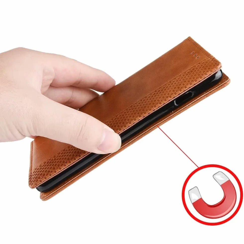 RankOne Etui z portfelem do Motorola Moto ThinkPhone / Lenovo ThinkPhone (6,6 cala), magnetyczne etui skórzane z klapką z przegródkami na karty czarne