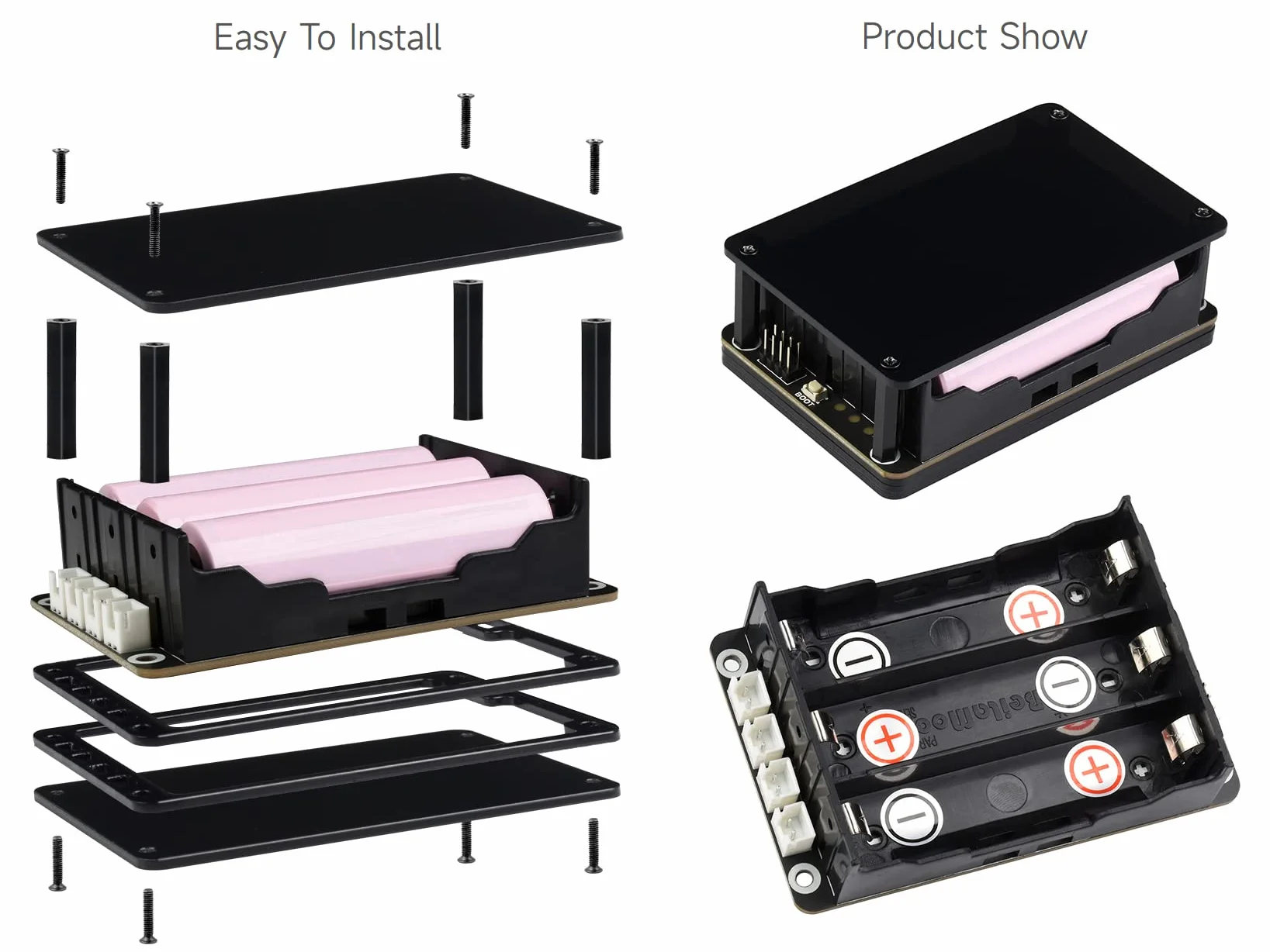 Waveshare Uninterruptible Power Supply UPS Module Supports Charging and Power Output at the Same Time 3S & 5V 5A Output