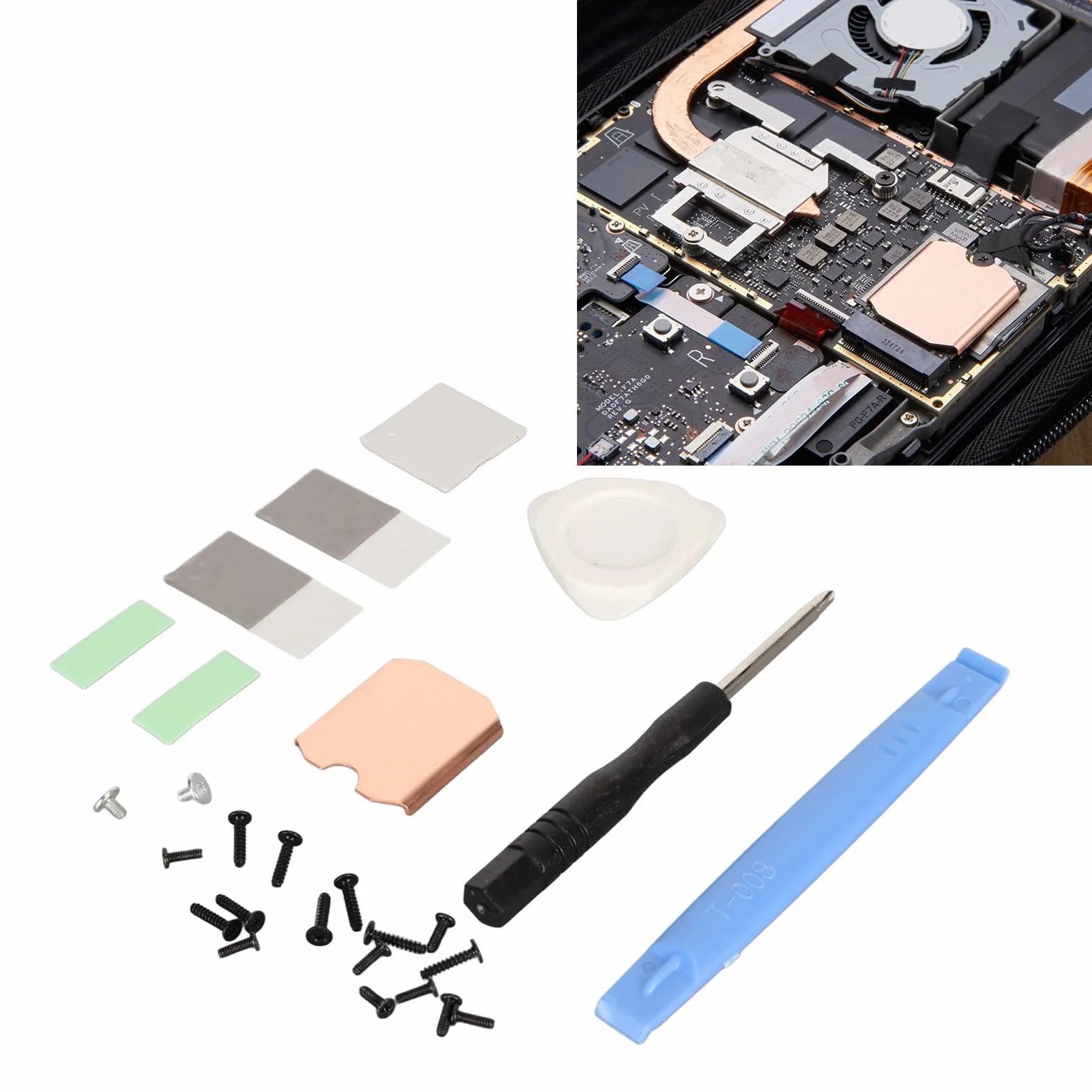 Podkładka Termiczna M.2 2230 NVME SSD Miedziany Radiator Chłodzący Pasta Termoprzewodząca Zestaw do Steam Deck