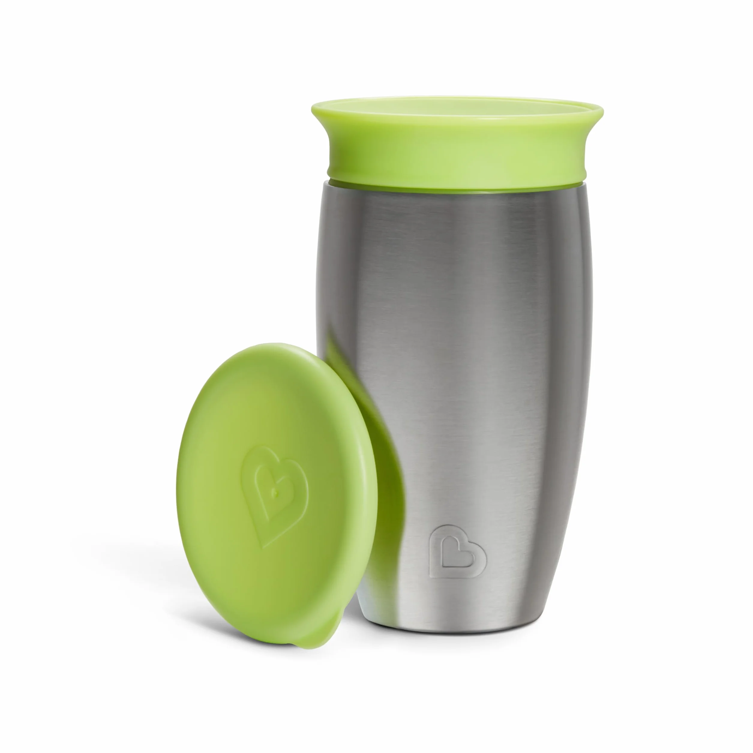 Kubek niekapek Munchkin Miracle 360 stal nierdzewna 296 ml zielony