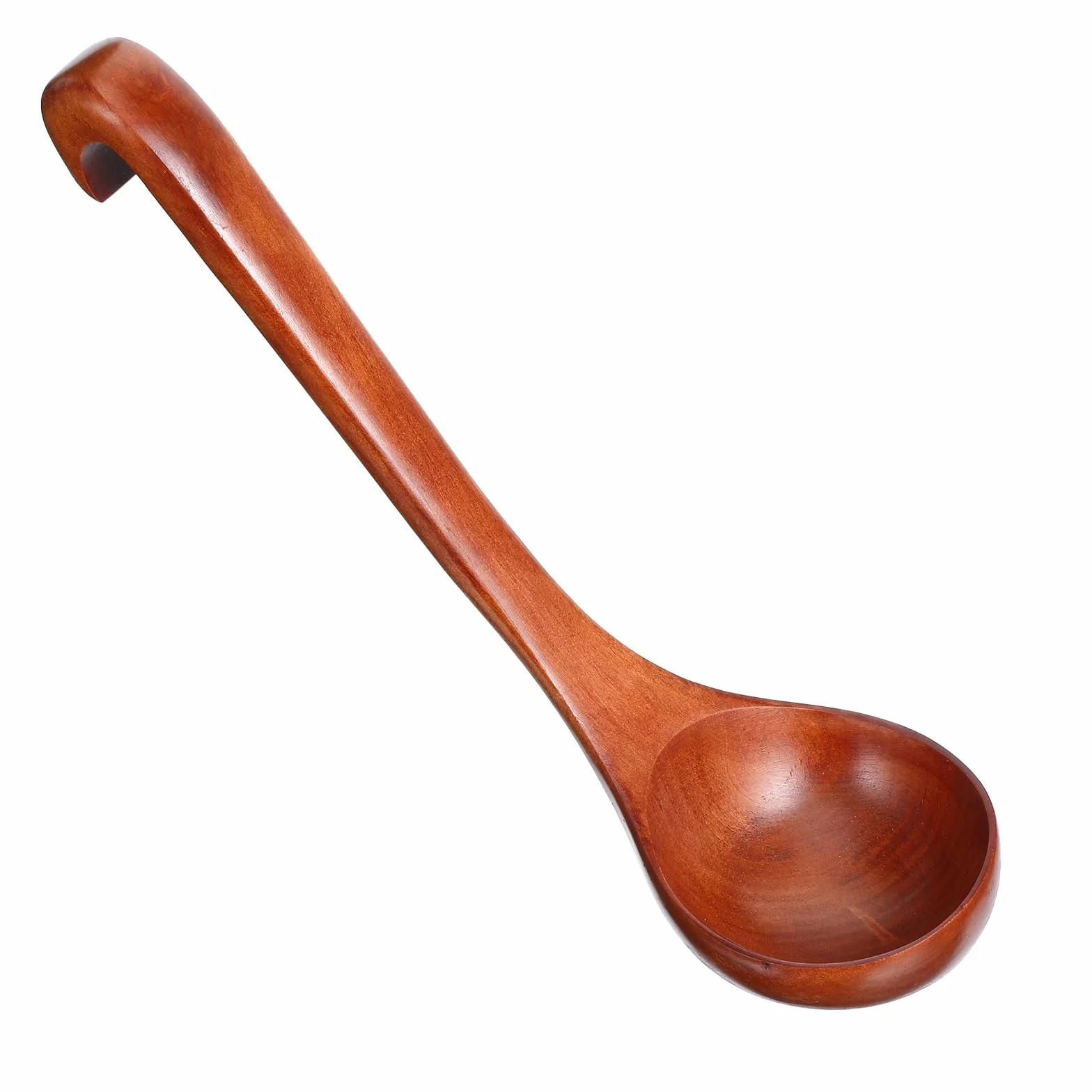 Drewniana łyżka do zupy 26 cm naturalnie długi uchwyt