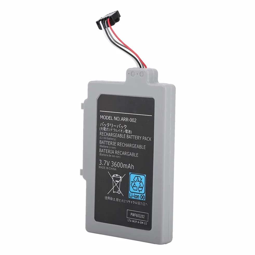Garsent Akumulator Gamepad, 3,7 V, 3600 mAh, zapasowy kontroler do gier, ładowany do sieci WIIU.