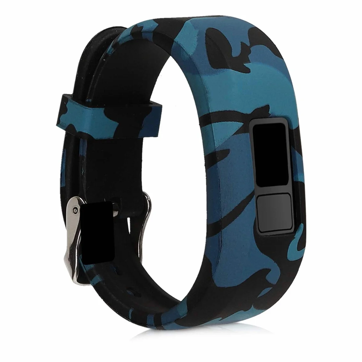 kwmobile Pasek do zegarka TPU kompatybilny z Garmin Vivofit jr. / jr. 2-2 x tracker fitness, zapasowy pasek sportowy na nadgarstek, zestaw kamuflażowy czarny/jasnozielony/ciemnozielony