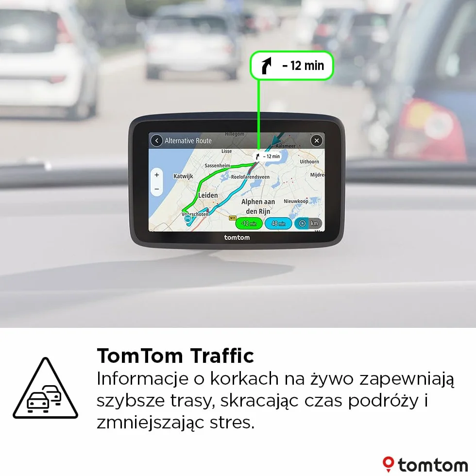 TomTom Nawigacja GO Classic 2gen. (ekran 6-cali, informacje o korkach, ostrzeżenia o fotoradarach na 3 mies., mapy UE, aktualizacje przez sieć Wi-Fi, asystent pasa oraz zintegrowany uchwyt)