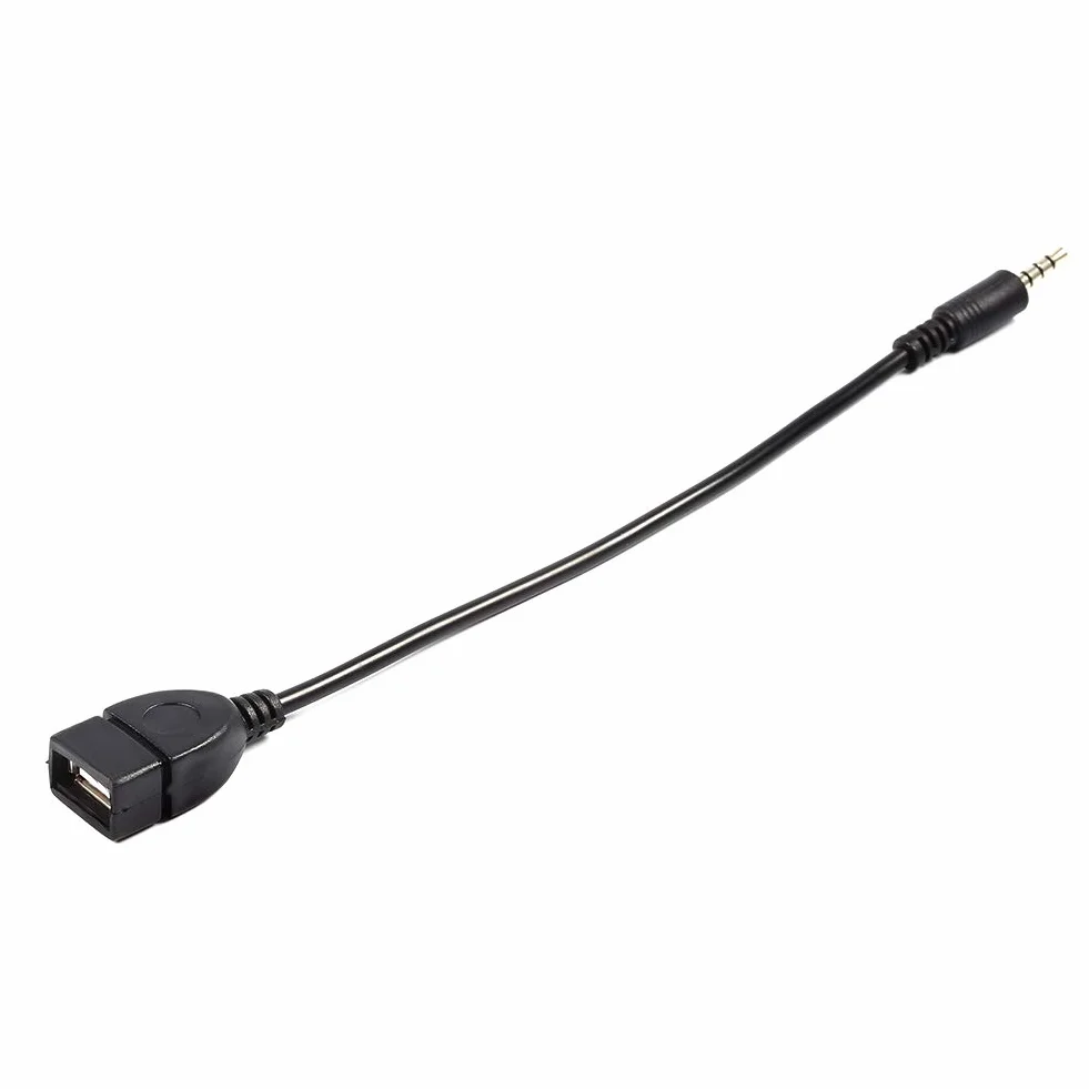 Adapter konwertera Kabel 3,5 mm męski jack audio AUX na USB 2.0 typ A żeński OTG, długość 20 cm