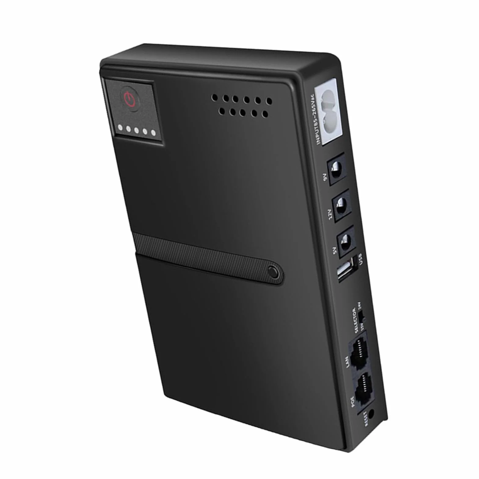 Naroote Zasilacz Awaryjny w Biurze, 15 V 24 V 0,6 A POE, Rozszerzona, Bezpieczna i Stabilna kompatybilność, UPS DC Awaryjna, Kompaktowa Konstrukcja z Kablami Aparatu, Odtwarzacz MP3 (wtyczka UE)