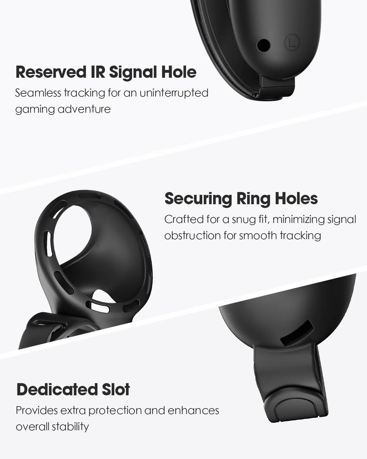 SUPERUS Osłona uchwytu kontrolera dla Meta Quest 3, antypoślizgowa tekstura - akcesoria VR dla Oculus Quest 3