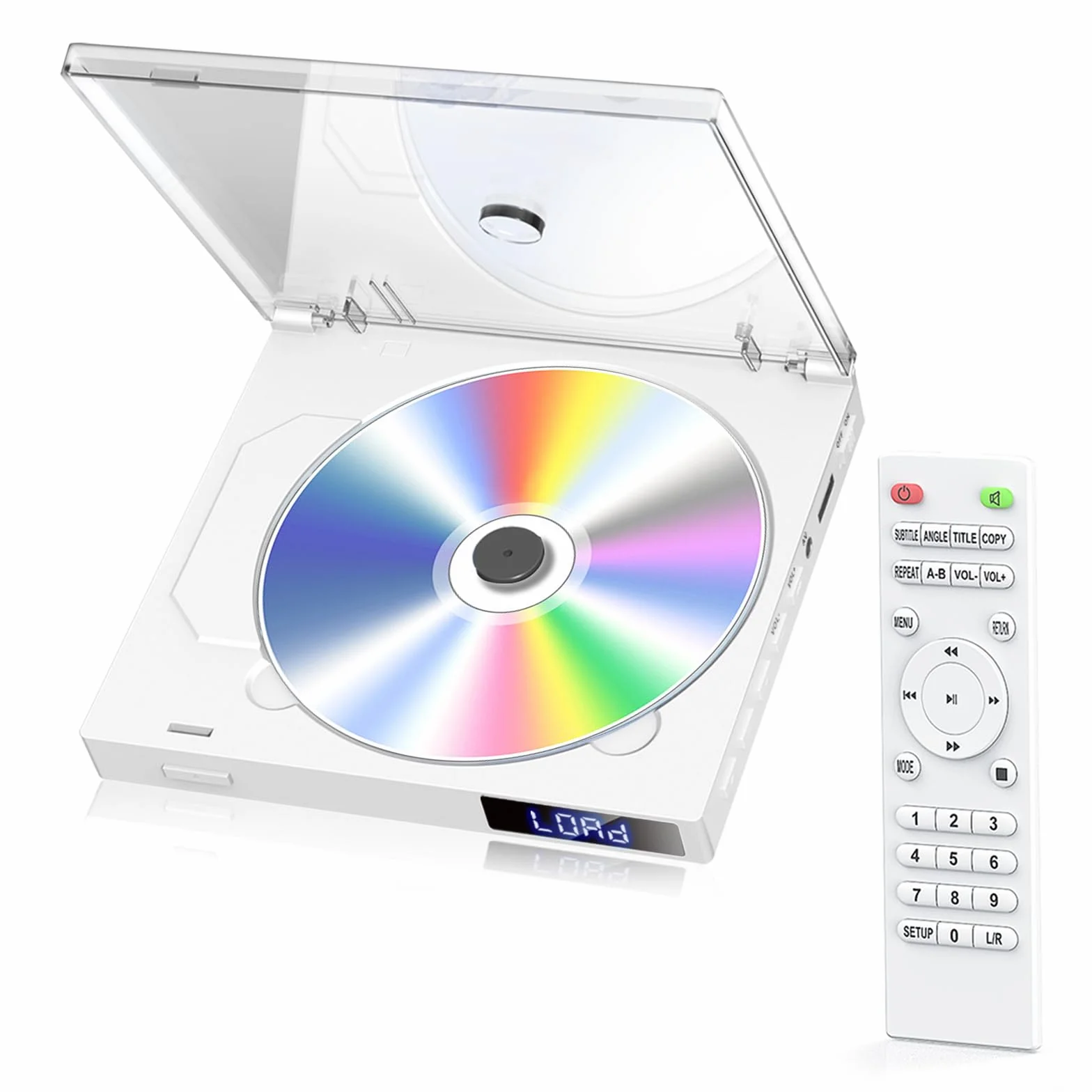 Mały odtwarzacz DVD do domu, odtwarzacz DVD HDMI do telewizora, rozdzielczość 1080p Full HD, bez ograniczeń regionalnych, odtwarzanie z pamięci, obsługa USB, pilot zdalnego sterowania, kabel HDMI/RCA