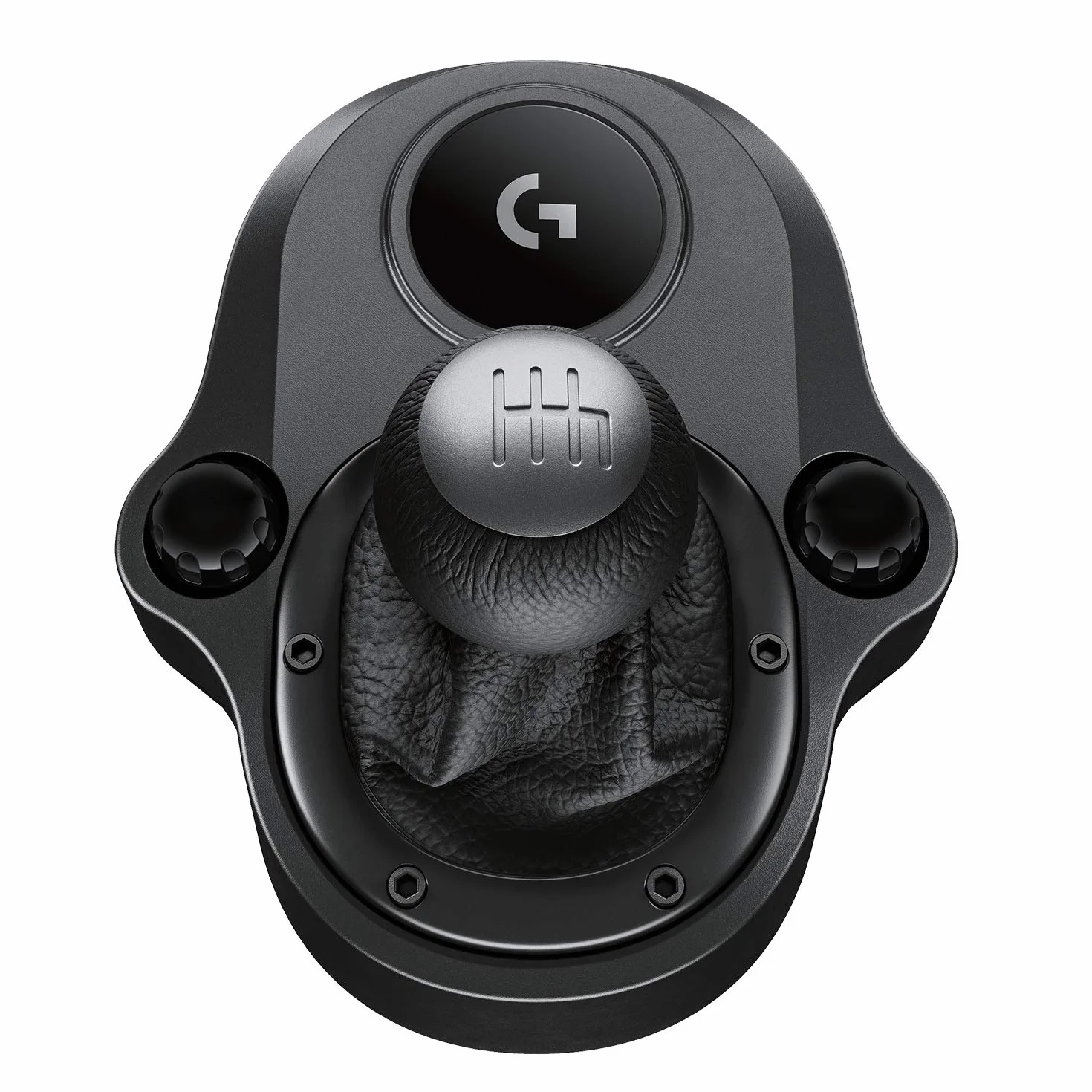 Logitech G Driving Force Racing Wheels Shifter do G29, G920 i G923, 6 biegów, wciskany bieg wsteczny, konstrukcja ze stali i skóry - Czarny
